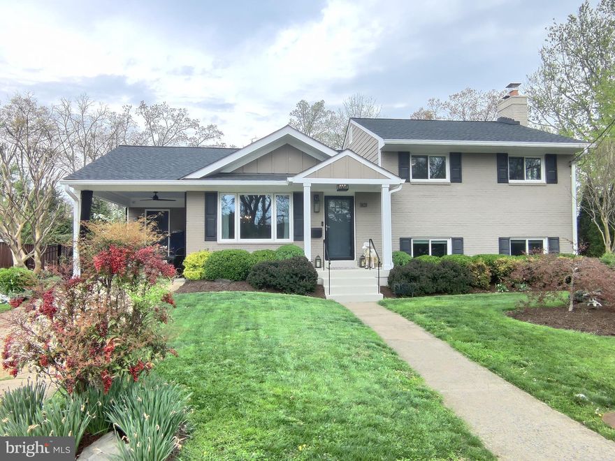 Located on a quiet cul-de-sac, this 4 bedroom, 3.5 bath home will make you feel like you're miles away from the city. A true entertainer's dream - from the kitchen to the family room to the deck! Featuring new appliances, modern tile, updated fixtures and so much more, this home has space for everyone.  A well-planned peninsula provides plenty of serving space on gleaming white quartz countertops. This newly redesigned kitchen with vaulted ceiling, stainless-steal appliances, gas range, tons of crisp shaker-style cabinetry and sink with window looking out to back yard - both the everyday cook and gourmet chef will be happy in this kitchen. The dining room is just off the kitchen and living room and can easily accommodate large gatherings. Sliding glass doors open to a lovely deck and backyard oasis while a pocket door opens to an alcove with half bath, extra refrigerator and storage then circles around to the laundry and mud room entry from carport. The lower level boasts a family room with fireplace (decoration only) and a studio/office/small bedroom with cabinetry and full bath.  This lower level is great for game day or guests! This separate studio/office is perfect for working from home. The fully fenced backyard also features a shed, a hot tub/jacuzzi, and plenty of deck space for grilling and outdoor entertaining. Back inside, the second floor features a primary suite and stunning en-suite bathroom. The second and third bedrooms and shared full bath complete this level. This quiet hideaway near Chiquapin Trail and Park will allow you to enjoy walking, running or biking with peaceful stream views. Located close to the shops and restaurants of Del Ray and Old Town and conveniently located near I-395 and Reagan National Airport.