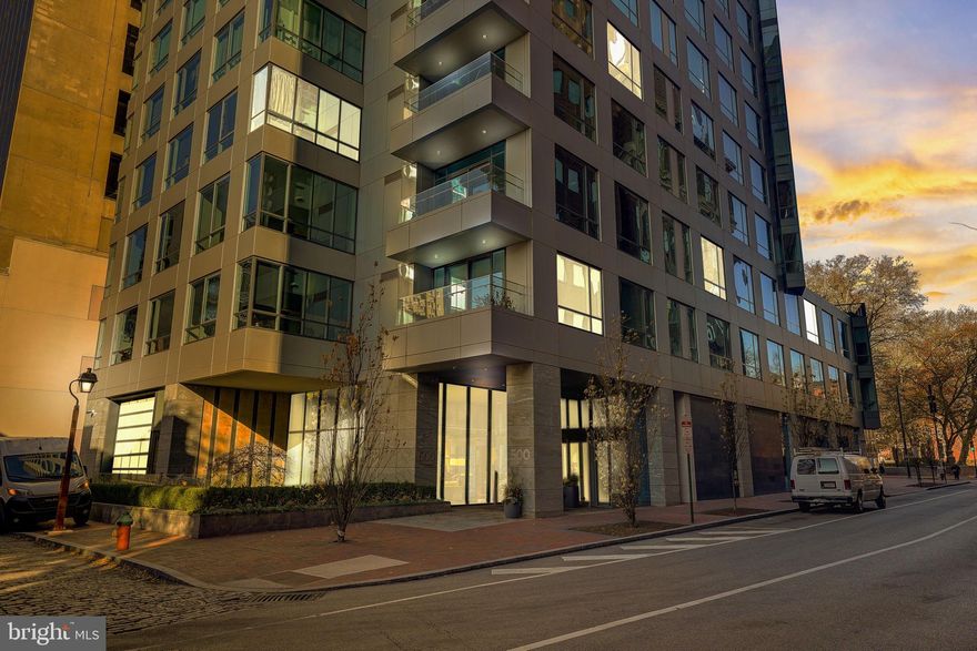 Residence 601, the only 3 bedroom, 3.5 bathroom turn-key residence for sale in the esteemed 500 Walnut building, stands as a masterpiece by renowned architect Cecil Baker. Situated in the sought-after Washington Square neighborhood, this rare luxury home seamlessly combines new and modern elements while paying homage to Philadelphia's rich history within one of the city's most exclusive residential projects.

Upon entering this inviting space with a grand gallery and 10-foot ceilings, discover an open living and dining area adorned with floor-to-ceiling windows that provide captivating south-facing views. The living spaces are characterized by an impressive feature wall housing a gas-burning fireplace, a built-in television, and an art gallery with customized lighting.

The Joanne Hudson kitchen, a culinary masterpiece, boasts a white Carrara polished marble countertop, under-cabinet lighting, and top-of-the-line appliances. Adding an extra touch of elegance, a beverage station with wine storage is complemented by a thoughtfully designed pantry with glass pocket doors.

The primary suite offers a serene retreat with a south-facing balcony, a lavish walk-in closet, and a wine fridge and coffee station integrated into  built-in display . The primary bathroom exudes luxury with a double vanity marble sink, an oversized shower featuring a waterfall showerhead, and radiant heated floors. The second bedroom, with its en-suite bath, provides ample closet space, while the third bedroom, currently a den/home office, features a view of Independence Park. Additional highlights include a spacious laundry room, Lutron motorized window shades for all windows, LED lighting, and porcelain floors with custom carpeting. With approximately four years remaining on the tax abatement and 2 state-of-the-art automated parking spaces, residence 601 presents a unique opportunity for luxurious living. Unparalleled amenities include a 24 hour doorman , a pool, an impressive fitness center with sauna, steam, and massage rooms, a 4000 sq ft entertainment area with an outdoor fireplace, a golf simulator and billiards area, a boardroom, a pet spa, and a guest hotel suite  for out-of-town guests. The luxury experience is further enhanced by the convenience of a private driver. Also included in the sale are the large mirror, living room TV, custom built furnitures in the bedroom and all lighting fixtures.