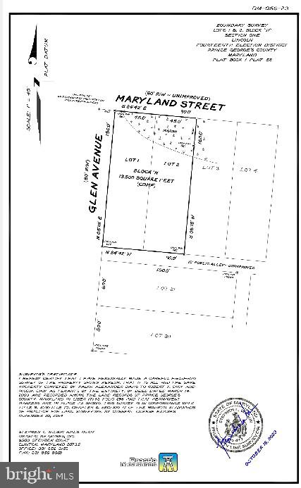 Potential buyer must do their own due diligence regarding soil and storm drainage. Property located at the corner of Maryland St & Glen Ave.
