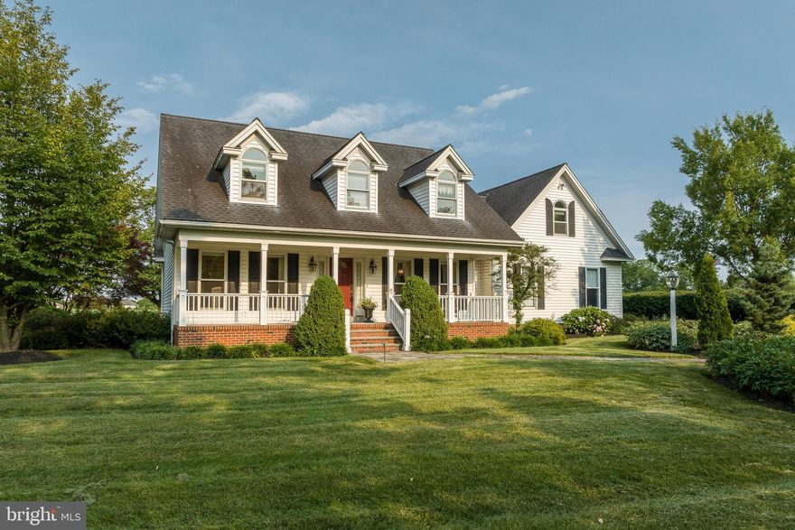 As I drive up to my custom crafted home, I can’t help but be in awe as to what is greeting me! The property is lined with mature trees, there is a charming front porch, and the private lot sits on just under an acre of land. Entering through the front door, a sense of tranquility washes over me. The beautiful hardwood floors, two-story foyer and an abundance of natural light fills the space. To my right, the formal dining room catches my eye. I can envision spending many birthdays and holidays gathered together with my family and friends to celebrate. To my left of the entryway is a bonus room….the options are endless! I could use this room as a home office, an additional bedroom for when guests come to visit, a craft room or a playroom for my little ones. Flowing through the main hallway, the family room and kitchen area welcomes me. The family room presents a lovely gas fireplace as the focal point in the room, ample space to stretch out and views of the farmland in the backyard. I am looking forward to retreating to the family room at the end of the day to read a good book or to watch a movie with my family. The heart of this home lies in the meticulously designed kitchen. I am already envisioning whipping up a gourmet meal or enjoying a quick snack. It offers ample countertop space, custom-crafted cherry cabinets, pull-out shelving pantry, double sinks, matching off-white appliances and a breakfast nook. Tucked in the back of the house on the first floor is the master suite….vaulted ceiling, tons of natural light, a spacious walk-in closet and a doorway to the outside garden. The master bathroom is roomy, offering double sinks, a stall shower and a soaking tub. Completing the first floor is a second bedroom, full bathroom and the laundry room. Upstairs, two more bedrooms and a bathroom await! The two bedrooms are very spacious and have a ton of closet space. There is also additional storage space built-in to hold more of my items. I can also see down into the family or take in the views from up on the second floor. Another showstopping feature of my new home is the basement. The space is mostly finished providing its own entryway from the outside, multiple windows that brighten the space, a second home office, wet bar, full bathroom and additional storage space. I can’t wait to host parties as everyone can gather comfortably! Outside the private oasis is my personal sanctuary, where I can unwind and relax after a long day. The front porch will quickly become my favorite place to start my day, sipping my morning coffee. While in the evenings, I find solace in watching the sunsets from my back deck. The location of my home is another reason why I will love living here. Nearby is the outstanding Bay Pony Inn restaurant, convenient shopping at Landis Supermarket, Hennings Market, and Walmart, with outdoor activities easily accessible at Groffs Mill Park, Wawa Park, Lederach Golf Course, Spring Mountain, and so much more!