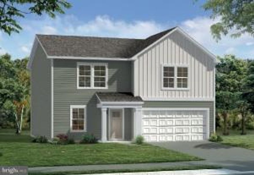 Brand new Heritage Series. 2x6 Construction. 4BR, 2 1/2BA, 2 car garage w/ covered porch, modern open floorplan, kitchen with slate cabinets, island, stainless appliances, concrete patio and more!