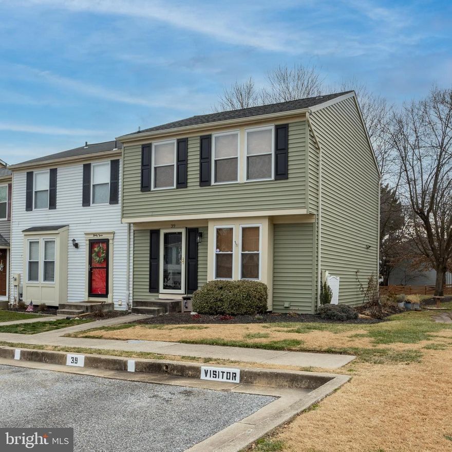 Move right in to this beautifully maintained end of group  townhome.  Enjoy all newer appliances; dishwasher, stove, fridge, microwave, washer and dryer2022.  Water heater 2023. Kitchen has recessed lighting a pantry and a ceiling fan, flooring in 2022. Connivence of  the half bath that's on the first floor. All three bedrooms have  carpet 2022 and of course a closet. Full bath on second floor has been updated over the years.  The finished basement is ready to turn into what you need. The outside  siding along with the patio door 2025. The roof is also newer 2021.  The backyard has a 9x22 deck and an 8x10 shed. There have been plenty of perennials planted all along the side and front of the home,  that's just waiting for spring. There are 2 front parking spots with the number 39 and a visitor spot right next to it.  Home is located near plenty of shopping, and close to highways to get to where you need to go. So don't miss out.
