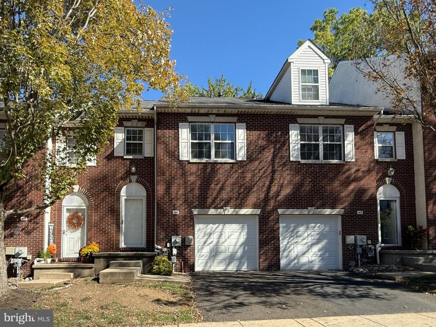 Spacious & clean brick townhome situated on a quiet tree-lined cul-de-sac in the small community of Pine Tree Ridge. All freshly painted with neutral colors, and beautiful neutral new vinyl plank throughout to match! Large foyer entrance with a coat closet and powder room, in addition to the entrance to the one-car garage. The first floor is completed by an open concept space, including a huge kitchen, with a large pantry, huge island, lots of cabinets and stainless steel appliances. In addition - plenty of room for a dining area if desired, as well as lots of living space. This space also opens up into the back yard. All lighting has been upgraded to recessed LEDs. Upstairs master bedroom suite with walk-in closet and master bath. Two additional LARGE bedrooms plus a hall bath and linen closet. The basement is huge, and includes a laundry area and plenty of room for storage. North Penn School District. Lots of Storage. Pet Possibility. MINUTES to Route 309, 202 & 476. Don't wait!
