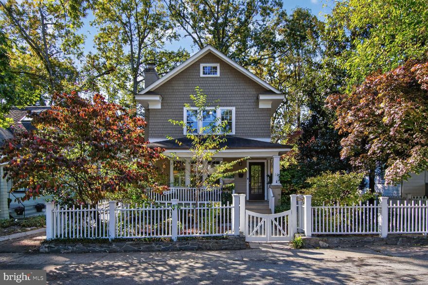 Open house canceled! Pending sale. Lovely, lovely Art & Crafts colonial on a quiet cul-de-sac in popular North Takoma Historic District.  It is rare to find a small cul-de- sac in Takoma Park, especially one that sits on a bluff with sunrise views.  Built in 1928, this home features all the charm of the era, with modern updates.  A white picket fence welcomes you to the ample front porch with original porch swing.  Enter the living room with sunlight streaming in through a wall of windows, and a raised hearth for the vintage fireplace. A separate dining room with bay windows and plantation shutters leads you to the  updated kitchen with subway tile backsplash,  black granite counters, and brand new stove.  A sunny rear addition breakfast room and family room overlooks the deck and expansive  rear yard.  The other side of the main floor features a bedroom or office and full bath. A circular flow creates a very livable floorplan.  Up the stairs, which are luxuriously wide,  the second level features 3 spacious bedrooms and two full baths.  The owners suite is a magical room with vaulted ceiling, views of trees and skylights.  An updated owners bath with new double sink vanity and vintage basketweave floot tile is ensuite.  The basement is unfinished and dry for laundry and storage. Driveway with carport and outside storage area.  Very deep back lot is fenced.  You are just 3 blocks to metro and a short stroll to Old Town Takoma shops, restaurants, and farmers market.  Enjoy the quiet of this small street and the convenient proximity to all good things Takoma!