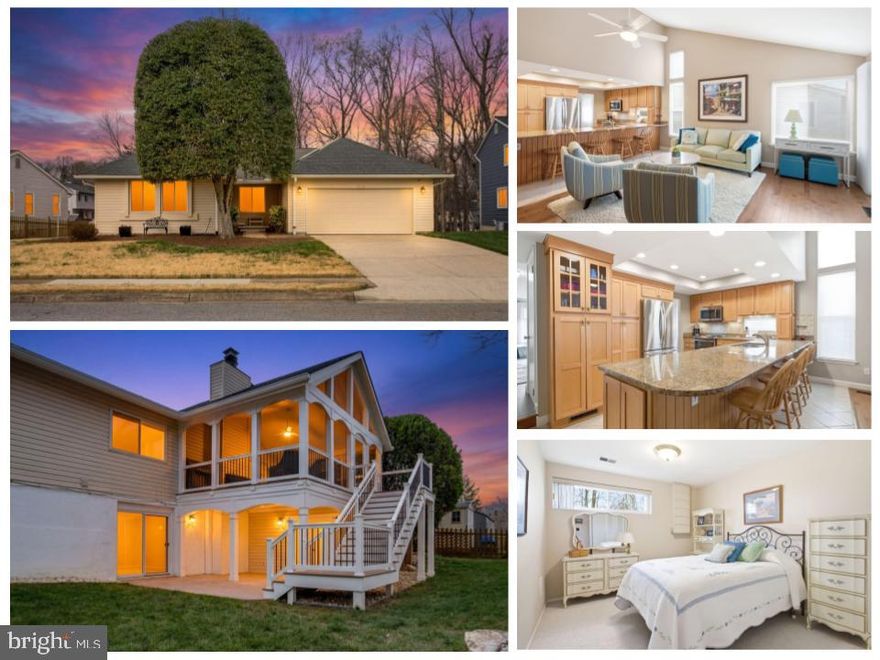 *Open Houses: 5-7 PM Friday, March 27 | 1-5 PM Saturday, March 28 | 1-5 PM Sunday, March 29.*

Welcome to 6126 Rockwell Ct — an immaculately-maintained Rambler-style home located on a quiet cul-de-sac, offering generous living spaces across two finished levels, main-floor living, a two-car garage, and private screened in patio.

The heart of the home is an open-concept family room and kitchen with soaring vaulted ceilings that give the space a sense of volume rarely found at this price point. The family room is filled with natural light and features a brick fireplace, hardwood floors, and sliding doors that open directly onto the screened porch — keeping the indoor and outdoor spaces in easy conversation year-round. The kitchen sits in full view of the family room, with granite countertops, stainless steel appliances including a double oven and built-in microwave, a tile backsplash, and a peninsula with bar seating that makes it practical for both everyday meals and informal gatherings.

The primary bedroom located on the main level includes an ensuite bathroom that has been tastefully updated with a double vanity and walk-in shower. Along the hall sit three additional bedrooms and a full hall-bathroom that offer flexible options from in-home offices, workout spaces, and more. The combination dining room and sitting room provide the perfect area for hosting gatherings opposite the kitchen. 

The lower level adds a large finished recreation room and den with carpet, a walk-out sliding door to the rear patio, and enough square footage to function as a second living area, home office, or flexible bonus space depending on the household's needs. Thoughtfully added are built-in storage space and a cedar closet. 

The outdoor spaces are where this home particularly distinguishes itself. Off the main level, a large screened porch with a vaulted ceiling, ceiling fan, and full wraparound views of the wooded rear yard provides three-season outdoor living that's genuinely usable — not just a small add-on. Below it, a stamped concrete patio runs the width of the home under the porch overhang, providing a covered lower-level outdoor space and built-in shed for storage. 

This quiet and established cul-de-sac is close to Burke Lake Park, just a few minutes' drive, with trails, fishing, paddleboat rentals, and open recreational space. Burke Centre's retail corridor — grocery, dining, and everyday shopping — is close by, as is the Kings Park Library. Braddock Road, the Fairfax County Parkway, and I-495 are all within easy reach, providing practical access to Tysons Corner, the Pentagon, Fort Belvoir, and downtown DC.