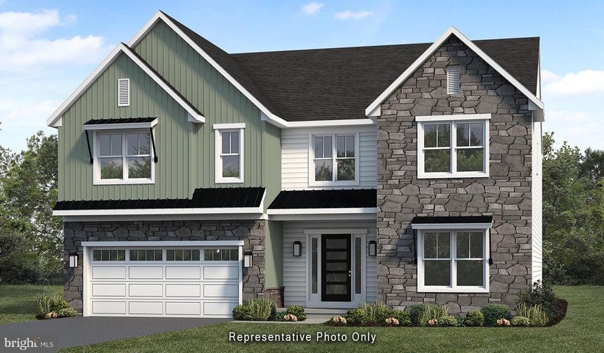 This thoughtfully designed 2-story home with 5 bedrooms, including one on the first floor, features 9’ ceilings on the first floor and stylish vinyl plank flooring throughout the main living areas. The 2-car garage with an extra storage area opens to a mudroom complete with built-in lockers. The kitchen is well-equipped with stainless steel appliances, quartz countertops, a tile backsplash, and a large center island and pantry. The sunny dining area provides access to a composite deck and the family room is warmed by a gas stone fireplace. On the second floor, the owner’s suite includes a private bathroom with a tile shower, double bowl vanity and an expansive closet. Adjacent to the suite are 3 additional bedrooms with large closets, a full bathroom, laundry room and loft space.