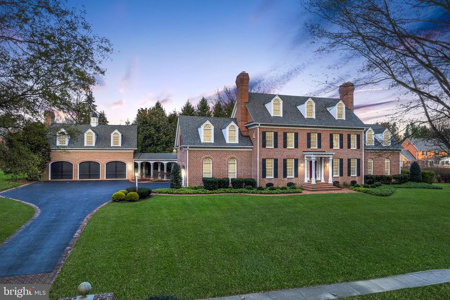 Welcome to this fabulous five-bedroom, four-and-a-half-bathroom Georgian colonial in the prestigious Glenangus community, where timeless character and charm await you. As you step through the front door, you are greeted by a soaring two-story open foyer that sets the tone for this grand home. The formal living room and dining room, each with intricate crown moldings and chair railings, provide the perfect spaces for elegant entertaining. The heart of the home is the gourmet kitchen, featuring a large granite island, stainless steel appliances, and a sunny breakfast area where you can enjoy your morning coffee. Adjacent to the kitchen, the spacious family room with a brick fireplace and wet bar invites you to unwind. French doors open to a brick patio equipped with a built-in grill and outdoor fireplace, making it an ideal spot for hosting summer gatherings or relaxing by the koi pond. Convenience meets luxury with a main-level laundry room and a stylish half bath. Ascend to the upper levels to find the owner's suite, a true retreat with a cozy brick fireplace, spa-like bathroom, and custom built-ins. This level also houses three additional spacious bedrooms and a full bathroom. The third level offers a private bedroom with an en-suite bathroom, perfect for guests or a home office. The finished lower level is an entertainer's dream, featuring a full bar, an exercise room, a wine storage area, and a full bathroom. There's also a game room with a fireplace, providing a cozy space for movie nights or game days. The property includes a detached garage with a full apartment above. This carriage house features a living room, bedroom, full bath, and a kitchenette, making it an excellent space for in-laws, an au pair, or guests seeking privacy. With year-round comfort provided by central air conditioning, natural gas heating, and numerous fireplaces, this home ensures a cozy atmosphere. Outside, the almost-acre lot offers beautiful views of the 15th hole of the Maryland Golf & Country Clubs and includes a built-in grill, outdoor fireplace, and koi pond, perfect for relaxation and entertaining. Don’t miss the chance to own this exquisite property in Harford County, a rare gem that combines luxury, comfort, and timeless elegance.