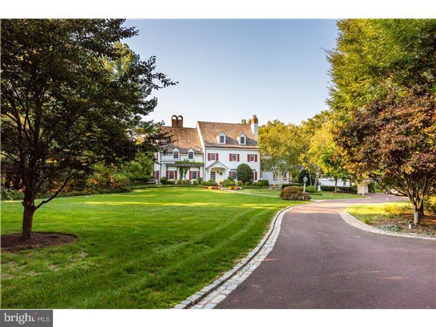 Constructed by renowned builder Hank Belber in 1988, this 18th century three-story colonial farmhouse reproduction is perfectly located on a lush and private property in bucolic Willistown Township.  Enjoy an unparalleled Town & Country lifestyle easily accessible to Center City Philadelphia and all the Main Line schools and amenities.  Tucked away on 3.4 manicured acres, it offers a peaceful and quiet environment.  The well proportioned floor plan is totally updated and features formal spaces for great entertaining, casual rooms for every day family life and large outdoor areas featuring flagstone patios, built in grill, lovely gardens, pool and pond.  The two-story, three car, detached garage includes finished office space above.  There are many gracious and distinctive architectural details providing a strong sense of unique character to this very special home.  Please do not go down the driveway without an appointment.