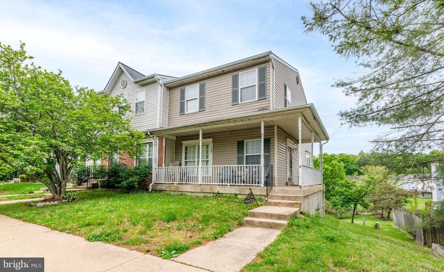 List price is opening bid. Online Auction Only! Bidding begins Thursday, May 14 and ends Tuesday, May 19, 2026 at 11:30 AM.  Welcome to 7001 Flag Harbor Dr—an inviting end-of-group townhome that blends style, space, and functionality across multiple levels. Step inside to a bright and welcoming layout. From the foyer, you’re led past the kitchen and dining area into a spacious living room, where elegant chevron-pattern hardwood-style flooring creates a warm focal point—perfect for both everyday living and entertaining. A conveniently located powder room completes the main level. Upstairs, the generously sized primary suite offers a private retreat with its own ensuite bathroom. Two additional bedrooms share a well-appointed full hall bath, providing additional comfort and convenience. The lower level adds even more versatility, featuring a dedicated laundry area, bonus room, additional storage, a half bathroom, and a flexible living space with walkout access—ideal for expanding your living area or creating a seamless connection to the outdoors. Enjoy outdoor living with a charming wrap-around porch and a spacious rear deck, perfect for quiet mornings or hosting gatherings. As an end unit, this home offers enhanced privacy, abundant natural light, and a desirable setting. Don’t miss the opportunity to make this versatile property your own.