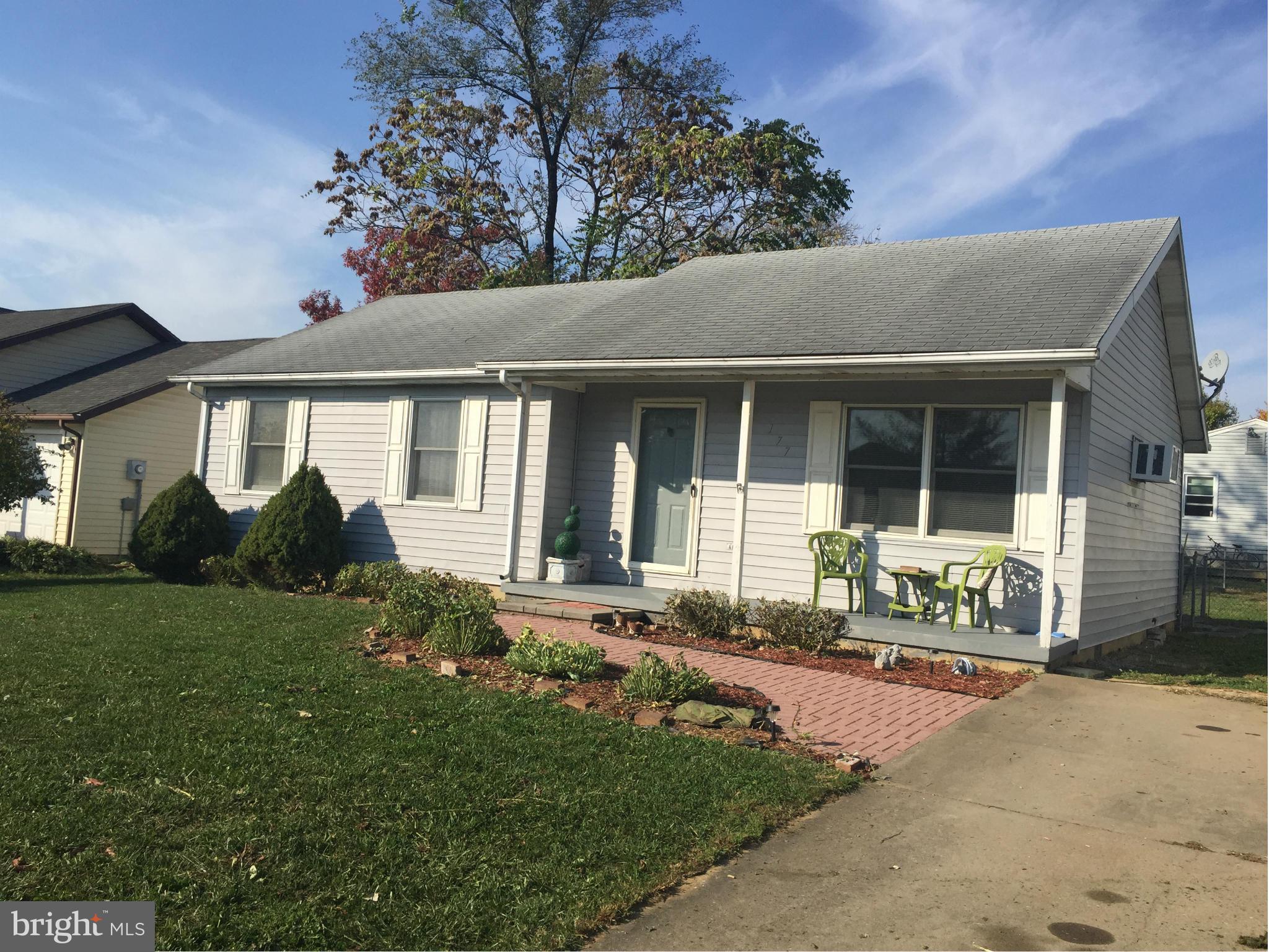 Rancher that features three bedrooms, two full baths, fenced rear yard, rear patio, and much more. Located close to shopping & conveniences as well as the MD and VA corridors w/easy access to Route 340 and Route 9. Why Rent when you can Own this home for as little as $775 for qualified buyers. (Square ft and Acreage Approx.)