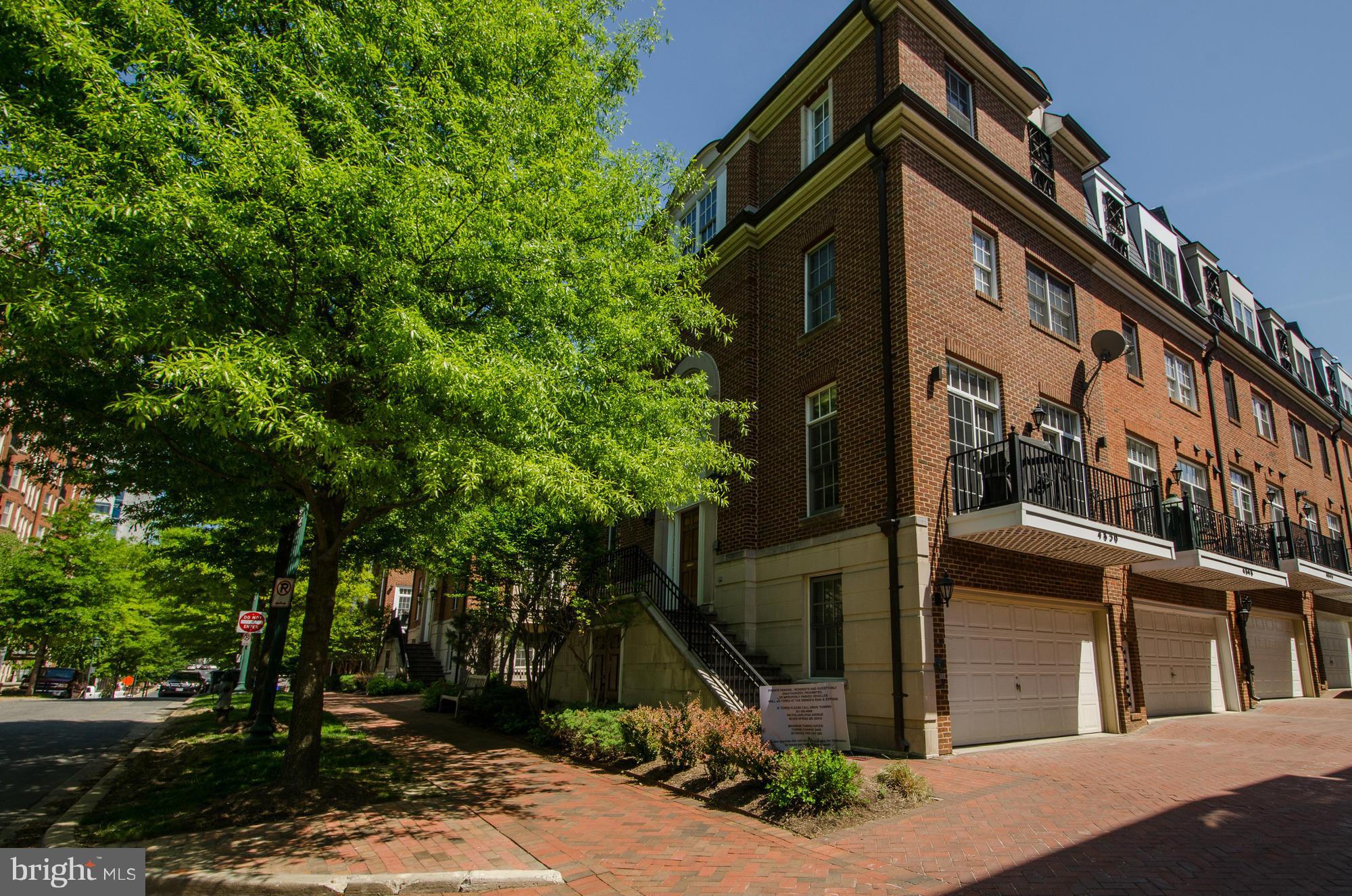 It's all about the lifestyle. Less than two blocks from METRO and Downtown Bethesda. End unit with lots of light, high ceilings, hardwood floors, ELEVATOR, and two car garage.