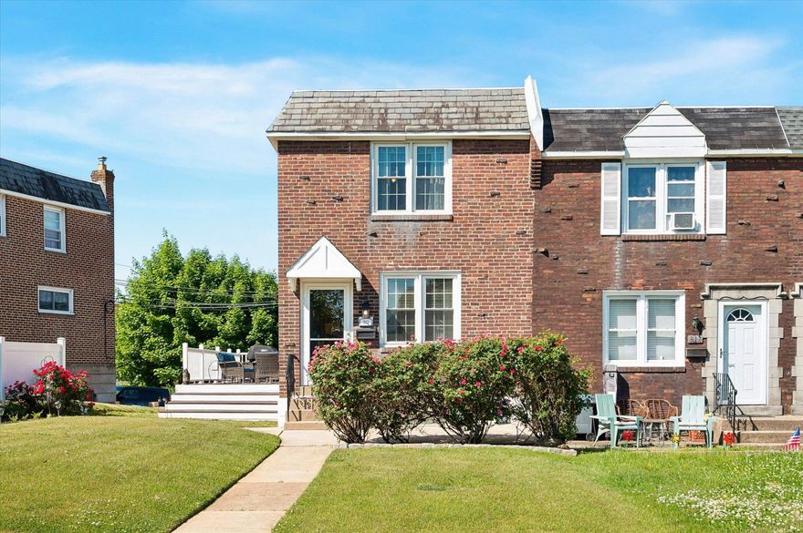 Fantastic 3 Bedroom 2 Full Bath End of Row Brick Home in Beautiful Westbrook Park!   This Well Maintained Property Features Beautiful Amenities including a Modern Kitchen, Formal Dining Room with Sliders to Wrap Around Deck  and Side Yard, Finished Basement with Full Bathroom, Three Off Street Parking Spots, All Updated Systems including Replacement Doors and Windows, & Central Air ; Best Street in the Park - A Must See!