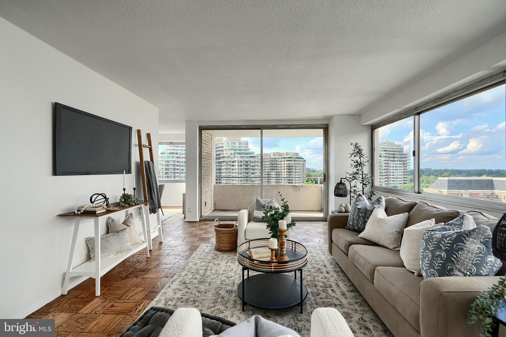 Welcome to your stunning sky-high retreat at The Willoughby, where breathtaking views of Vinton Park and the vibrant Bethesda skyline await you! As you step inside this exquisite unit, the abundance of natural light will instantly captivate you, creating an inviting and warm atmosphere from every angle.
The spacious open-concept living area is designed for both relaxation and entertainment, seamlessly flowing towards your own private balcony—perfect for sipping morning coffee or enjoying evening sunsets. The chic dining area invites gatherings with family and friends, while the adjacent kitchen boasts modern finishes, stainless steel appliances, and elegant granite countertops that will inspire your inner chef.
A thoughtfully designed guest bedroom down the hall, complete with its own full bath, ensures your visitors enjoy ultimate comfort and convenience. The bathrooms feature stylish granite tops, contemporary vanities, and sleek tiling, offering a touch of luxury at every turn. Retreat to the generous master suite, which provides ample storage and a spacious bathroom for your personal oasis.
Located in the bustling heart of Friendship Heights, you'll find yourself mere steps away from Whole Foods, Bloomingdale's, Saks Fifth Avenue, the Metro, and top dining spots like Lia's and Maggiano's.
Indulge in a lifestyle of luxury with full-service amenities that include a rooftop pool and sun deck for relaxation, a state-of-the-art fitness center for your active lifestyle, a 24/7 concierge ready to assist, an in-building mini-market and restaurant for your convenience, secure entry for peace of mind, and a complimentary building shuttle to whisk you away.
Don’t miss your chance to call this spectacular unit home—schedule your private tour today and elevate your living experience!