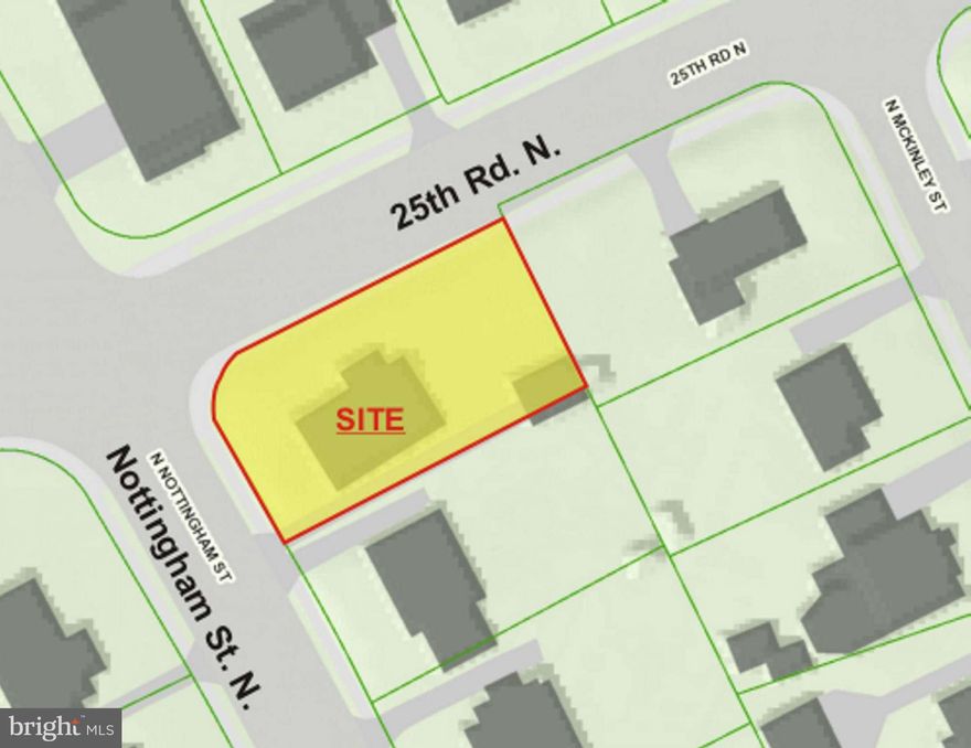 Prime corner lot sited in excellent neighborhood.  One of the best school districts in the DC area.  Walk to Metro, schools & Overlee Community Center & Swim Club. Easy access to I-66. Property sold in as-is condition. Renovate the existing house, or tear down and build a new home.  Great potential. Engineering / Building Plans available at additional cost.