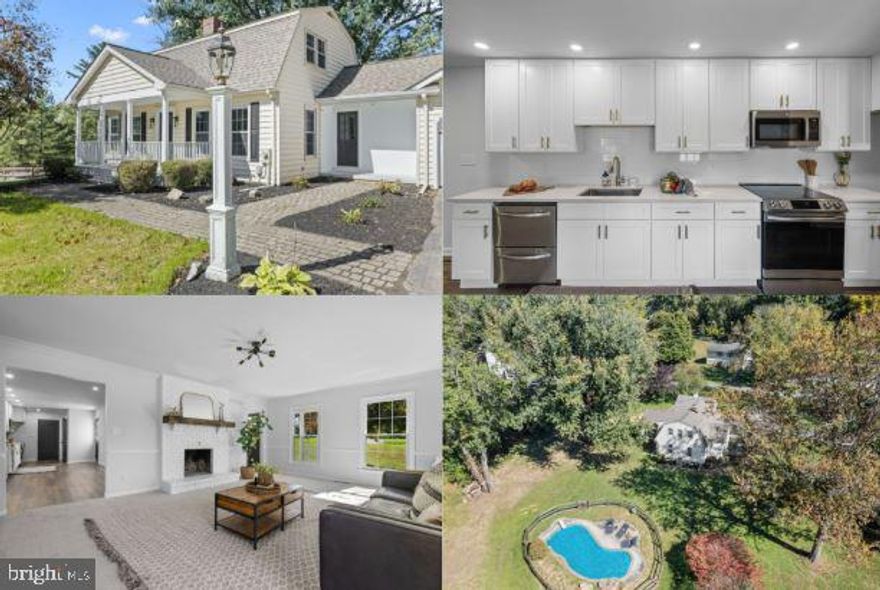 I'm thrilled to share with you this stunning home that truly has it all! Nestled on a spacious lot with beautiful mature landscaping, this gem is located on a peaceful street, offering the perfect retreat. You'll be greeted by a luxurious, inviting front porch that beckons you to relax and unwind. The expansive living room, filled with natural light from its many windows, provides a warm and welcoming atmosphere for gatherings and cozy evenings.You'll love the convenience of the large two-car garage, easily accessible through a charming breezeway. This home is equipped with central AC to keep you cool during the summer and a warm wood-burning fireplace for those cozy winter nights. The updated baths and brand-new kitchen cabinetry are just the icing on the cake, featuring stunning solid quartz countertops and a chic subway tile backsplash, and let's not forget the fantastic in-ground pool, where you can make a splash and create unforgettable summer memories! This home is a must-see and is just waiting for you to make it your own. Don't miss out on this incredible opportunity!