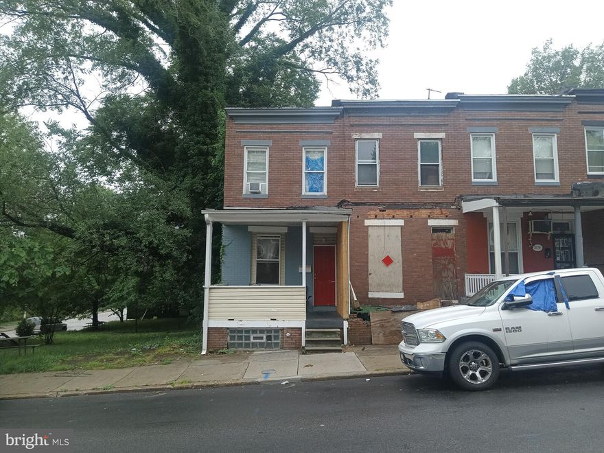 ONLINE AUCTION:  This auction takes place on the Ashland Auction Group Website Bidding Platform. Bidding begins 6/2/2026 @ 10:00 AM. Bidding ends 6/4/2026 @ 11:30 AM. List Price is Suggested Opening Bid. Deposit: $5,000.

2 Story end unit townhouse located in the Mosher area.
JUST MINUTES to Gwynns Falls Park.
Easy access to major traffic artery W Franklin St.
Property is vacant.