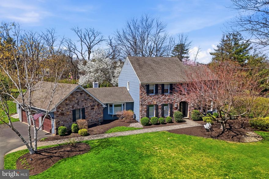 Absolutely stunning Center Hall Colonial in the prestigious community of Highspire in Richboro. This exceptional home offers 4 bedrooms, 2.5 baths, and approximately $150,000 in upgrades, all set on a picturesque 1-acre treed lot. A welcoming foyer introduces a versatile living room, currently styled as a private office, offering the perfect flex space to suit your lifestyle, while the formal dining room is enhanced with chair rail molding and ready to host your most memorable gatherings. The kitchen is truly the showpiece of the home, completely remodeled and thoughtfully redesigned with a large center island, custom cabinetry, stainless steel appliances, and a striking stacked stone mosaic tile backsplash, with walls removed to create an open, flowing layout and a breakfast nook added to enhance both function and style, all finished with elegant Italian porcelain tile flooring. French doors lead to a Trex-style deck where you can take in the peaceful, scenic views, while the family room offers a warm and inviting setting centered around a cozy fireplace, with an updated powder room and well-appointed laundry room completing the main level. Upstairs, the spacious primary suite offers a serene retreat highlighted by a beautifully upgraded bath with a large stall shower and elegant Italian ceramic finishes, while all bathrooms throughout the home are finished with beautiful Italian tile, and three additional generously sized bedrooms share a fully renovated hall bath featuring double sinks, a tasteful color palette, and quality upgrades. The finished basement expands your living space with stunning LVT flooring, a dedicated game room, media area, exercise space, and abundant storage. Additional improvements include new cedar shake siding, as well as upgraded exterior insulation, along with a resurfaced and expanded driveway.  Meticulously maintained systems throughout, including a regularly serviced fireplace, along with a 3-car garage and a shed designed to resemble a fourth garage providing exceptional storage and versatility.  Taxes were re assessed. Truly a dream home showcasing thoughtful upgrades, impeccable care, and move-in ready condition.