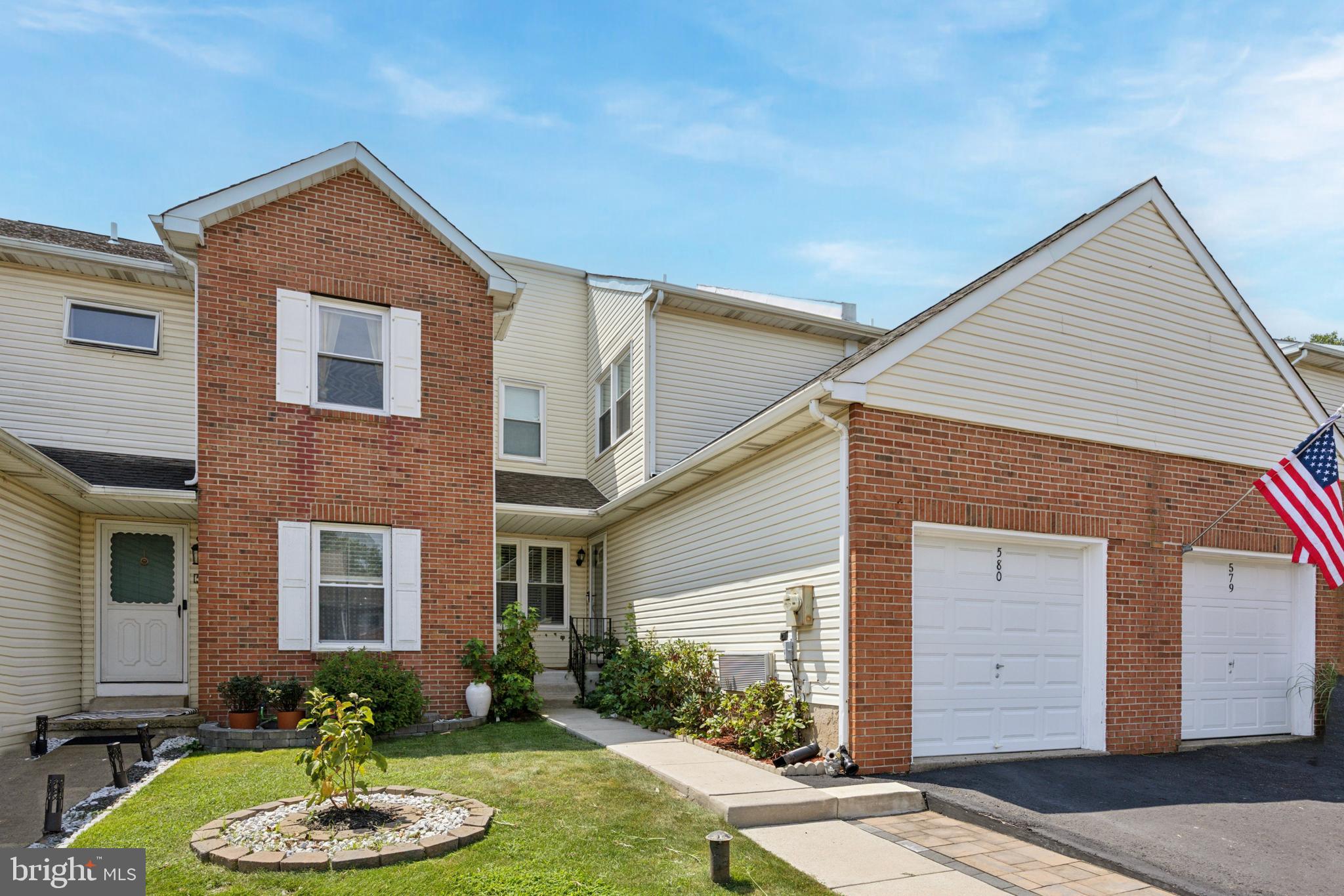 Exciting opportunity to own a spacious 3 bedroom 2.5 bath townhouse with attached garage and private parking! Association covers roof, siding, and exterior! As you enter this home there is an entryway that flows naturally to the large kitchen with breakfast area. Beyond the kitchen is a spacious living room with fireaplace offers. Out a sliding glass door, there is a good sized offering convenient access to the outdoors. Also on this floor is a powder room. Up one set of stairs, there are two very generously sized bedrooms and 2 full bathrooms. Up one more flight of stairs is the third bedroom. This home also features a finished walk in basement that is great for addtional living space as well as storage. This home was a model home for the community. One car garage with separate heating and cooling unit complete this lovely home. Schedule your showing today!