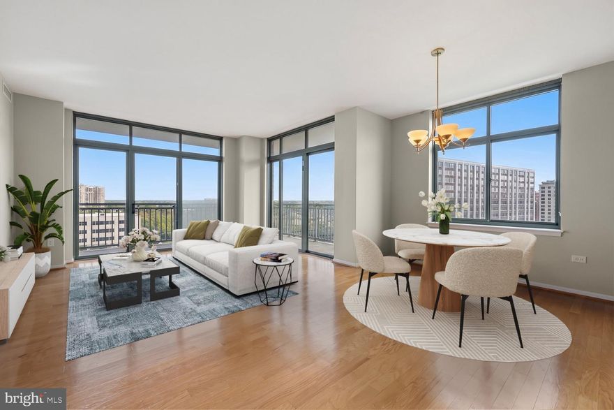 Experience refined living in the heart of North Bethesda, MD at The Sterling! Conveniently located directly across the street from Pike and Rose, this exceptional corner unit two-bedroom two bath residence has been thoughtfully enhanced with brand new carpeting in bedrooms, updated bathrooms, fresh paint, and more! Enjoy cooking in this bright, inviting kitchen with updated stainless steel appliances, granite countertops, and updated fixtures.

Step outside and take in breathtaking views on the corner wrap around balcony. Enjoy the evening sunsets or morning coffee at your liking. 

The light-filled primary bedroom provides ample closet space, and a private refined en-suite bathroom. Second full size bedroom offers versatility for guest, family or a sophisticated home office space and 1 conveniently located, assigned garage parking spot. 

As a resident, enjoy the upscale amenities offered, including oversized outdoor pool, grills, fitness center, clubhouse, business center, and secured access with 24 hour concierge. 

Location cannot be beat with this sought after building being just steps to shops, dining, metro, highways and more! Walking distance to metro! Don's miss out on the opportunity to make this rarely available corner unit yours- Schedule your private tour today!