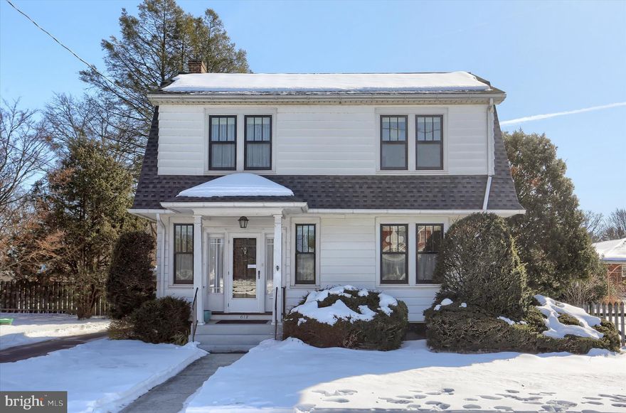 Nestled in the heart of New Cumberland Borough, this charming character-filled home offers warmth, space and comfort throughout. Featuring three bedrooms and one and a half baths, this true two-story residence is filled with natural light, including a sunroom just off the kitchen. The sunroom itself is the perfect spot to relax while overlooking the oversized lot! The kitchen  features granite countertops & the home has been well appointed with replacement windows. Step outside to enjoy a beautifully treed backyard with mature landscaping, a pergola, storage shed and covered rear porch, ideal for entertaining or quiet evenings outdoors. Additional highlights include a one-car dethatched garage, off street parking, newer roof, gas furnace & central A/C for year round comfort. Located within the West Shore School District and close to community amenities, this home blends small-town charm with everyday practicality.