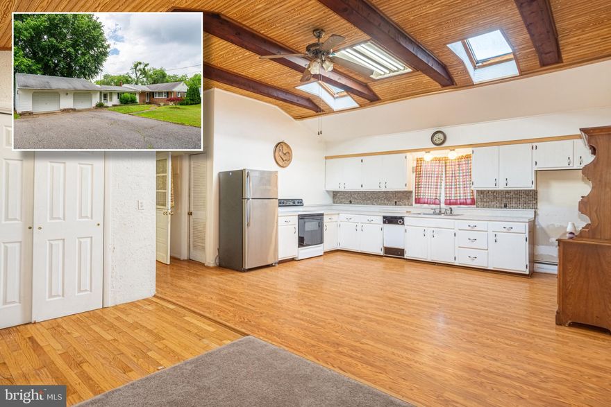 UNIQUE OPPORTUNITY TO OWN THIS 1,600+ SQ. FT. HOME ON A .69 ACRE LOT WITH AN INGROUND POOL!  Features include a spacious living room with leads to the sundrenched kitchen with vaulted ceilings, primary bedroom suite with full bath, 2 additional bedrooms with a hall bath, expansive family room, enclosed sunroom, park-like rear yard with an inground pool, storage shed, and large cleared side yard, and a 2 car garage with additional driveway parking.  Sold As-Is!