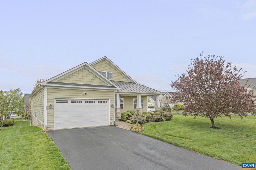 This charming arts and crafts one-level living property is situated on a corner lot within the picturesque community of Spring Creek. This esteemed home boasts an updated primary suite along with two additional bedrooms and bath on the main level. An open-concept living area featuring a kitchen equipped with maple cabinets, granite countertops, stainless appliances and pantry, dining room, and a spacious family room with fireplace. The light-filled terrace level is partially finished, accommodating a bedroom, full bath, and family room, while still offering ample space for further completion. Large front porch, rear deck, and landscaped yard for your pleasure. Interior was completely painted in 2025.,Granite Counter,Maple Cabinets,Fireplace in Family Room