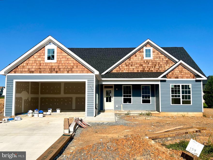 40 Day Completion Date!  New ranch home with 1712 sq ft of living area. Large primary bedroom with walk in closet, tiled shower with double headed shower heads. Family room with cathedral ceiling open to kitchen and dining area. Upgraded kitchen cabinets with Island, granite counter tops, stainless steel appliances, built in pantry cabinet. Enjoy the 14x16 Sunroom that leads to a concrete patio. LVP flooring in main living area and in Sunroom. Carpet in the bedrooms. Premium elevation with stone accent. Ceiling fans in family room and in primary bedroom.