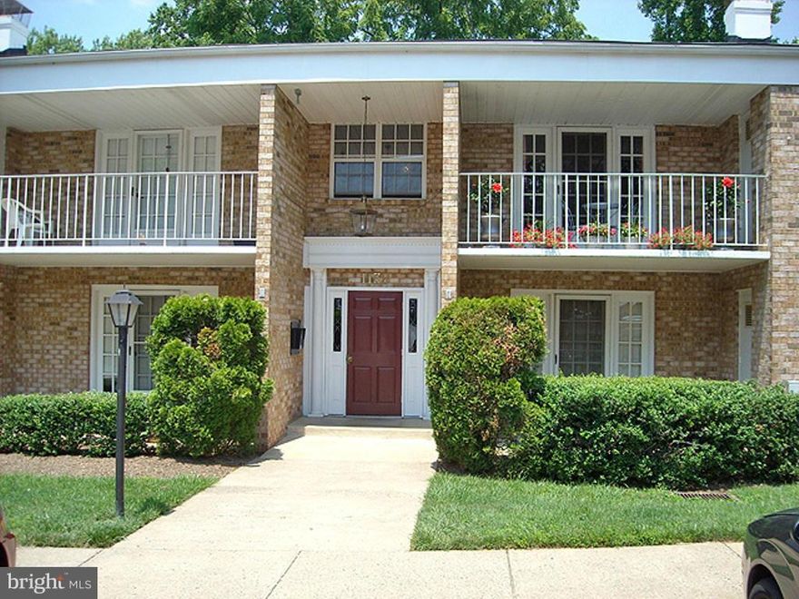 Nice roomy condo with fresh paint features a large balcony that overlooks trees and detached homes.  Top floor (one flight up) means no sounds from above on your ceiling! Washer/Dryer in unit. Rent incl gas heat, gas cooking and H2O. Tenant pays only electricity. Great closet space + large. storage bin. Falls Church City Schools. Metro Bus steps away.