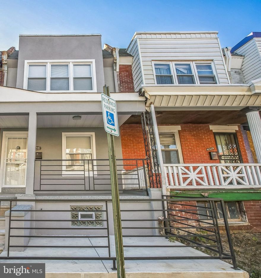 Welcome to 1940 Airdrie St, a stunningly remodeled 3-bedroom, 1.5-bath row home located in the vibrant Nicetown section of Philadelphia. This two-story residence offers approximately 992 square feet of beautifully crafted living space, not including the expansive finished basement.

Step inside to discover a home that has been meticulously renovated with modern living in mind. The main floor boasts an open layout featuring a spacious living room, dining area, and a chef-inspired kitchen. Enjoy culinary creations on the sleek granite countertops and island, surrounded by brand-new cabinetry and accented by recessed lighting. The main level also includes a convenient half bath and access to the serene rear yard, perfect for outdoor entertaining.

Upstairs, you'll find three generously sized bedrooms, each adorned with recessed lighting, new paint, and flooring that exudes warmth and comfort. The full bath is a luxurious retreat, featuring a custom stall shower with elegant glass doors, marble flooring, and a modern Bluetooth system.

The finished basement extends the entire length of the home, offering additional living space ideal for a family room, office, or gym. It also houses a laundry area and a second half bath, with access to the rear yard.

Additional features include brand-new HVAC, new windows, window treatments, hardwired detectors, a new roof, and more. The exterior is equally impressive, with a new fence, concrete, railings, and two inviting patios/porches providing ample space for relaxation and gatherings.

This property stands out in the neighborhood for its above-average condition and high-quality finishes. Don't miss the opportunity to make this exceptional home yours today!