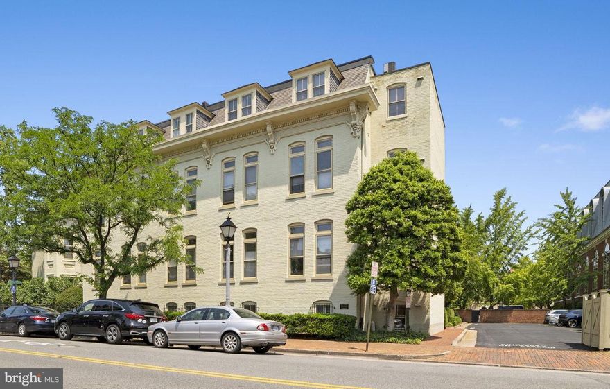 Completely remodeled, light and bright condo in the historic Swann-Daingerfield building built in 1802. Located in the heart of Old Town, and recently added to the National Register of Historic Properties. Step through your private entrance to a large living room featuring a cozy wood burning fireplace, charming built-ins, gleaming hardwood flooring and custom carpeting, with plantation shutters throughout.  dining room,  with French doors that open to a lovely, brick patio. The gourmet kitchen features upgraded quartz countertops, custom cabinetry, & Energy Star stainless steel appliances. Primary  bedroom with en-suite. Both bathrooms have been updated with modern vanities, tile and fixtures. Walk through courtyard featuring a magnificent magnolia tree to front door.  Large extra storage area, approx 8 x 10, pets are allowed in this wonderful, inclusive community!  storage unit.  Assigned parking spot (#5), & enjoy a short stroll to the restaurants, unique shops, and farmers market on King Street, as well as the Potomac River, which is just 7 blocks away.   Walk Score of 99. 
 0.7 to the King Street metro station, and 0.2 to Misha's Coffee!