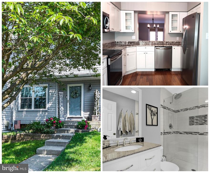 AVAILABLE IMMEDIATELY!  Beautifully Renovated 4 Bedroom, 3.5 Bathroom townhouse with a Fully Finished Walkout Basement, 2 Car-Assigned Parking, and Lawn Maintenance Included!  Gorgeous Eat-In Kitchen with Brand New Designer Cabinets, Granite Counters, Stainless Steel Appliances, Bamboo Hardwood Floors, and Built-In Bench Seating!  Spacious and Open Living Room and Dining Room with a Wood Burning Fireplace, Gleaming Bamboo Floors, and French Doors that Lead to Your Deck with Views of Harford Glen!  An Updated Powder Room with a Designer Marble Vanity Complete the Main Level.  Spacious Owner's Suite with Bamboo Flooring, a Double-Door Closet, and Updated Designer Bath!  Two Additional Bedrooms with Bamboo flooring and a Brand New Hall Bath Complete the Upper Level!  A Newly Finished Rec Room with Brand New Carpet in the Lower Level is Perfect for Entertaining Guests!  A large 4th Bedroom with an Updated Full Bath is Perfect for Guest-Stay Overs!  French Doors Lead you To your Back Patio with Secure Storage!  2 Car Assigned Parking Right in Front with Plenty of Guest Parking!  Never Worry About Cutting the Grass Again...It's Included!  Walk to Nearby Neighborhood Restaurants and Shopping!  GOOD CREDIT AND BACKGROUND IS A MUST!