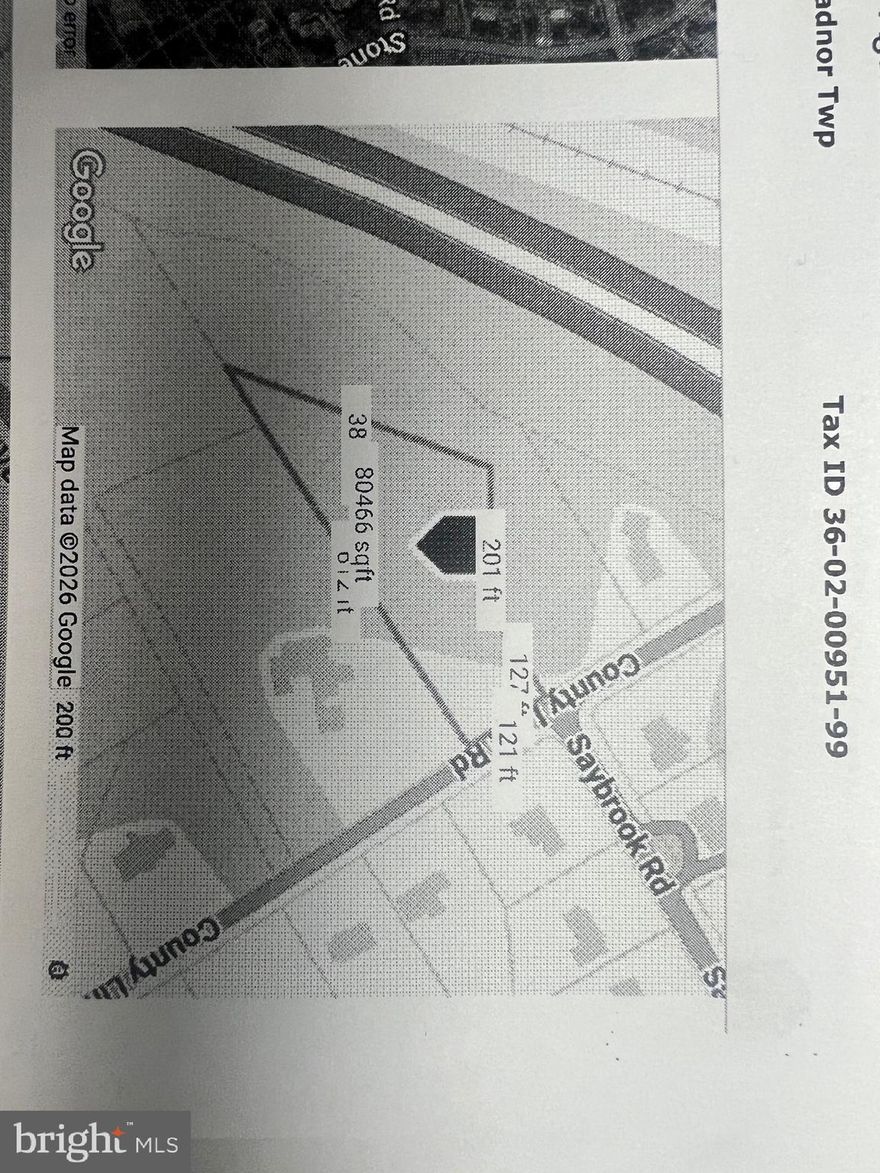 Over 2 acres.  Giant lot almost on Villanova's campus, wooded lot, very serene.  Build your dream house and add some walking trails and create paridise.