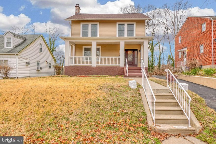Beautifully renovated spacious 4 bedroom, 2 and a half bath estate style home in the historic Morgan Park community. This spacious, stately home boasts a new roof,  dual zone HVAC, one gas, one electric,  energy efficient appliances, new plumbing/electrical systems, a large front porch, a fully finished lower level, hardwood floors, fireplace in the family room, large eat in kitchen, off street parking, a one car detached garage, and a gorgeous primary suite with a soaking tub and sitting area. The rear yard is level, perfect for entertaining or a pool. A rear deck is designed and permitted, ready for installation.  Within 5 minutes' walk to Morgan State University, you don't want to miss it. Community has a special tax credit to offset real estate taxes, this home could be eligable. Make your appointment today!