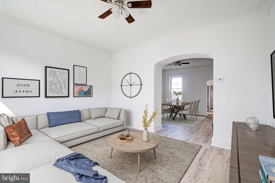 Available now - this beautifully renovated three bedroom, one bathroom end-of-row townhome measuring 1260 square feet with a large backyard located in the Tacony section of Philadelphia. This house has tons of new features including custom windows throughout, highly durable vinyl flooring, quality kitchen cabinetry and more. There’s a full size living room in addition to a separate spacious dining room and bright stylish kitchen complete with subway tile backsplash, butcher block counter tops and stainless steel appliances. Each of the three bedrooms have great natural light and are nicely sized. The clean, level basement can be finished for even more space and functionality. Within a short distance from I-95 access to Center City and South Jersey, the MaST Community Charter School and Franklin Towne High School, this home is very conveniently located while sitting on a 15x75 foot lot. Looking for an affordable,  low maintenance home with charm and size? Don’t miss this opportunity for a move-in ready home or investment property!