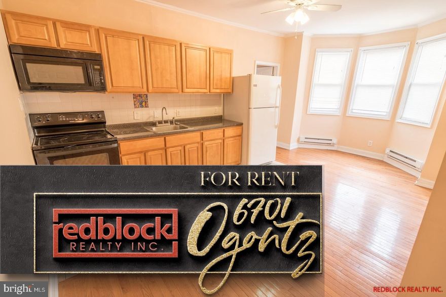Welcome to 6701 Ogontz Ave, Unit 3F, where you'll find the best value in apartment living. This beautifully updated third-floor apartment offers the perfect blend of charm and functionality in a small, easy-to-access building. Featuring a spacious one-bedroom layout and a modern bathroom, this home boasts hardwood flooring, high ceilings, and generously sized rooms that provide an inviting and open atmosphere. The unit includes ample closet space, ensuring that all your storage needs are met, while the eat-in kitchen and ceiling fans add a touch of practicality and comfort.

Located in a prime area, this apartment offers seamless access to public transportation, making city travel effortless. Its proximity to major routes adds to its convenience, making it ideal for commuters and urban explorers alike. Whether you're looking for an updated space to call home or simply need a comfortable and stylish apartment with everything you need, 6701 Ogontz Ave, Unit 3F, is the perfect choice. Don't miss out on this incredible opportunity!