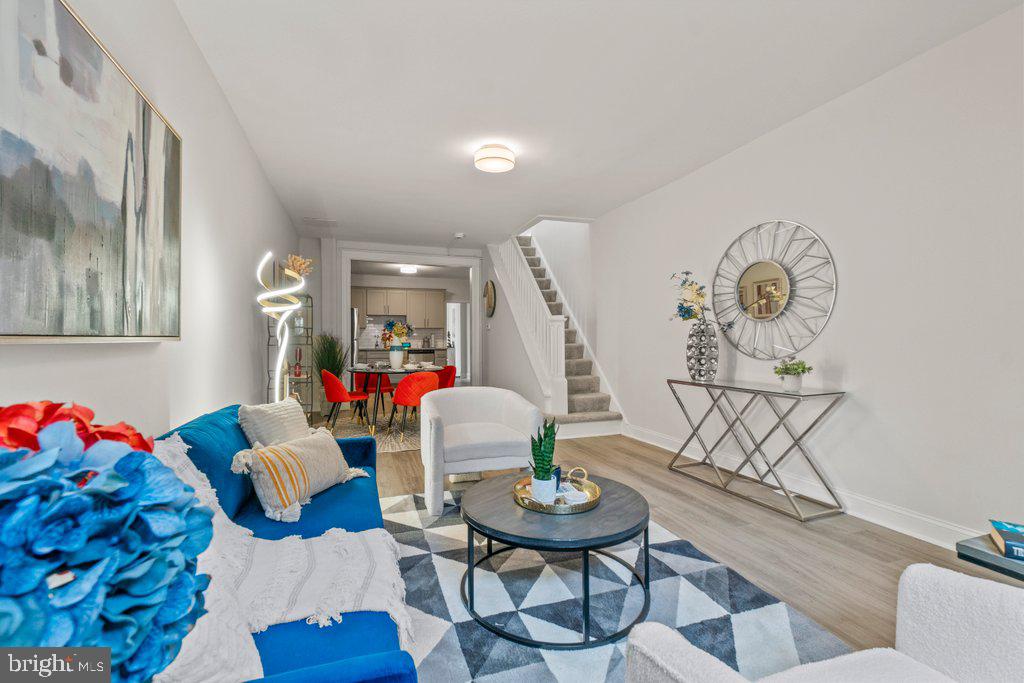 Our open house has been canceled as the sellers have accepted an offer.
Charming Renovated Home Near Johns Hopkins – Move-In Ready!
Discover this beautifully renovated home in Baltimore’s thriving Eager Park-Middle East Community! Just minutes from Johns Hopkins Medical Campus, this home offers the perfect blend of modern upgrades, convenience, and community charm.
Step inside to find over 1,700 square feet of living space that includes 9 feet ceilings, a brand-new kitchen with sleek finishes to include elegant granite countertops, top-of-the-line stainless steel appliances, and ample cabinet space, perfect for culinary enthusiasts and entertainers alike. Updated bathrooms, and fresh carpet upstairs. The flexible layout includes 3 bedrooms with one on the main level along with a full bath. A newly replaced roof (November 2024) ensures peace of mind for years to come. Additionally, the 2nd floor of this home is crowned with a skylight that enhances the natural light, making this home even more radiant. The home also boasts a full unfinished basement, offering a blank canvas for your creative touch—whether you envision a home gym, workshop, or additional living space. Outside, the concrete patio in the rear of the home provides an ideal spot for outdoor dining, entertaining, or simply relaxing.
Beyond the home, you’ll love the vibrant yet peaceful neighborhood. Enjoy a morning coffee at Starbucks before heading to the nearby six-acre public park, featuring a playground, walking trails, and a community garden. With well-lit streets, nightly safety patrols, and a clean, welcoming environment, this neighborhood offers the best of city living with a sense of security and tranquility.
Don’t miss this move-in-ready gem! Schedule your showing today and make this stunning home yours.