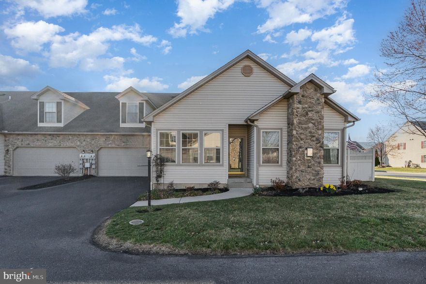 If you're seeking a home that offers true one-level living with minimal exterior upkeep, your dream home is here! This charming carriage home, located just a short drive from the attractions of Hershey, PA, combines convenience and style with modern upgrades.
Step inside to an open-concept floor plan, designed for comfort and functionality. The kitchen, the heart of the home, features beautiful hardwood flooring, sleek granite countertops, and a ceramic tile backsplash. With like-new stainless steel appliances, including a dishwasher, microwave, disposal, refrigerator, and stove with air fryer, this kitchen is perfect for both everyday living and entertaining.
The spacious primary suite includes a large bedroom, a bathroom with dual sinks, a shower, and a walk-in closet. Additionally, the main floor boasts another full bathroom as well as a convenient laundry area, complete with a washer and dryer. The second floor holds two very spacious bedrooms along with another full bathroom.
For added convenience, the two-car garage is fully drywalled and painted, offering level entry into the home. Situated in the quiet and desirable Village at Springbrook, this carriage home offers the perfect balance of serene living and easy access to all that Hershey has to offer. 
Don’t miss your chance to own this move-in-ready home in a prime location!