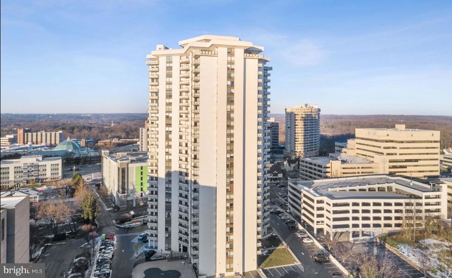 EXTREME VALUE IN AMENITY RICH BUILDING*** 2 DEEDED PARKING SPACES*** INCREDIBLE VIEWS!

Welcome to the Ridgely, where high-rise living is stylish, stress-free, affordable and conveniently located just minutes from the Towson circle, Towson University and the Towson Town Center. This stunning 1,402 sq ft corner unit has 2 bedrooms and 2 full bathrooms, engineered blonde hardwood floors, and a gourmet kitchen with a glass tile backsplash. The open-concept living and dining areas flow seamlessly onto the private balcony, offering breathtaking views stretching to the Port of Baltimore. The building-maintained HVAC system and a condo fee that includes electricity, heating, and cooling make for worry-free living.  Additional amenities include: • Two deeded individual parking spaces in the secure garage • Access to a heated saltwater pool on the premises • In-unit washer and dryer. This home high in the sky is freshly painted with  updated bathrooms and deep-cleaned from top to bottom. This move-in-ready condo won’t last long! Schedule your showing today and make it yours.