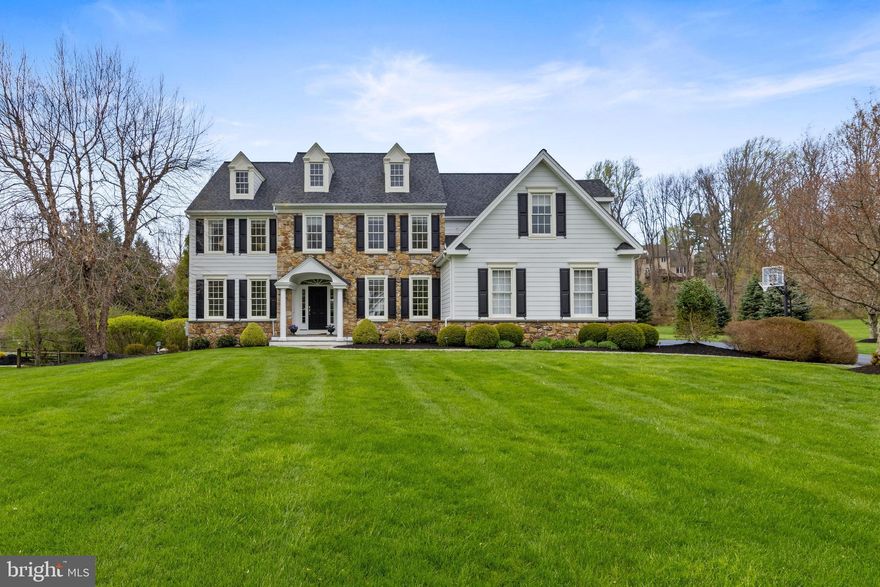 First time offered...Just what everyone's been waiting for the quintessential, classic Chester County Farmhouse with stately presence that transcends time. Situated on the cul de sac of one of Chester Springs most notable addresses "Chantilly Farm".  Remarkable curbside presence sets the stage for a lovely home and breathtaking property.  The meticulously maintained grounds are level, private, manicured, irrigated and professionally landscaped.  Together, they serve as a perfect backdrop for the updated gunite Armond heated pool, spa, patio, deck, hardscaping, field stone  wall and fenced lush yard. Long, tree-lined Lane, curved driveway and impressive front yard on picturesque one acre home site will captivate buyers seeking an unparalleled Chester Springs location. This home offers widespread appeal, from PA field stone, crisp white James Hardie siding to newer architectural shingle roof, curved  blue stone walkway and landscape lighting, this home delivers. Notable hallmarks of this fine home include: Front to back entry foyer offering direct access to the resort style back yard. Inviting living and dining rooms well proportioned for simple gatherings or large scale entertaining are full of details. Ever popular main floor  private study. Heart of the home kitchen with newer appliances, measurable center island and walk in pantry. Glassed Morning room with  slider to the perfect outdoor spot for coffee or dining al fresco by the pool! Impressive open to the kitchen vaulted fireside family room also offers views of this remarkable setting. Front and back staircases, formal and informal powder rooms, family friendly mudroom with command center, side door entry and three car attached garage completes the main floor of this fine home. Enormous primary bedroom suite with his/hers closets and dual vanity bath, 4 additional bedrooms serviced by a Jack & Jill bath and hall bath, convenient second floor laundry completes this level. The lower Level is finished, perfect for kid gatherings, sleep overs or Sunday football features french doors access to the pool, yard and patio areas. Exemplary stewardship is noted with newer heating systems (2016) , AC systems (2013), hot water heater(2018), roof and exterior cladding (2019) and pool  updated (2017). Award-winning Downingtown East Schools and STEM Academy. Close to a host of popular shopping and dining destinations and local farm stands. Let's not forget easy access to PA Turnpike, Rte. 30 & 202 for easy commuting. Town & Country lifestyle at its finest. This offering is available to just one Luck Home Buyer!