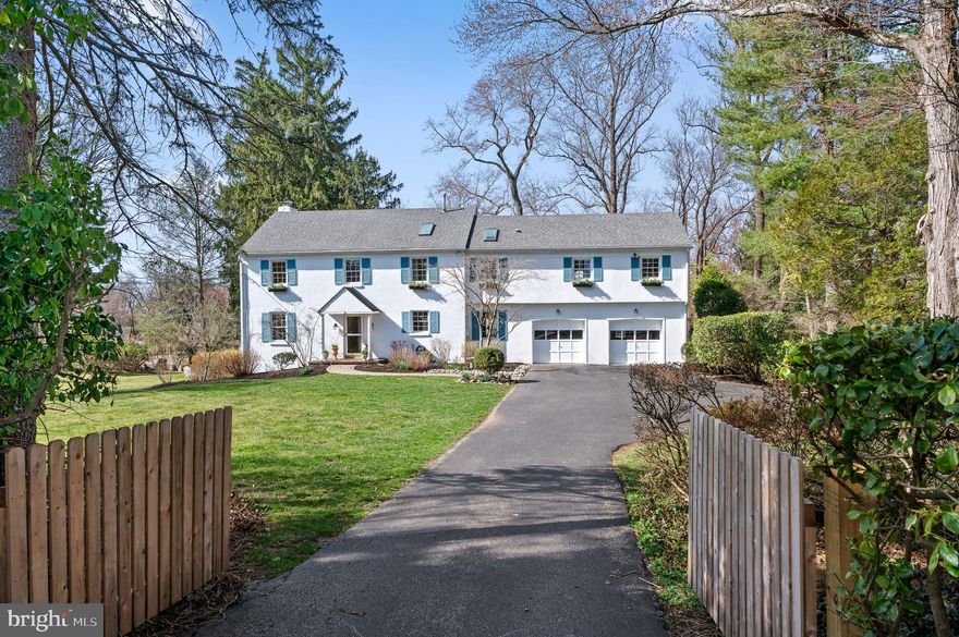 Welcome to 284 W Valley Road, Wayne! Perfectly located on the “one way” section of the street, this super charming 5 Bedroom, 3.5 Bathroom Colonial style home is within easy walking distance to the Strafford Train Station. Just a stone's throw further leads one to the Farmers Market, Eagle Village Shops and so much more. Nestled in the highly sought-after Tredyffrin-Easttown School District, this location is hard to beat! Step inside to find a highly versatile floor plan well suited for today's lifestyle. The first floor includes a 2 story Foyer which leads to the inviting fireside Living Room.  A well equipped Kitchen with gas cooking, peninsula island, maple cabinetry, granite counters and stainless steel appliances overlooks the pretty front yard. Abundant windows in the Family Room beckon the afternoon sun and allow for views of the rear yard and exterior deck. A gas stove can be enjoyed on the chilly winter nights. The Dining Room is ideal space for everyday dining or more formal gatherings. A quiet home Office on this floor is also terrific for remote work needs. Lastly, a Powder Room and access to the attached 2 car Garage complete this generous floor plan. Upstairs, enjoy the gracious Primary Suite which boasts a beautifully renovated Bathroom with a soaking tub, double sink vanity, oversized shower with designer tile and terrific storage. This very spacious primary Bedroom includes a vaulted ceiling, plush carpeting, multiple closets-one of which is a walk-in. There are 4 additional Bedrooms all with hardwood flooring. Bedroom #2, with two closets, includes a renovated en-suite Bathroom with a white vanity and large stall shower with glass door. Three other Bedrooms share the hall full bathroom with a tub. The Lower Level is partially finished for recreation. A Laundry closet is in the finished area while the unfinished storage space includes a convenient door for outside access to the wonderful rear yard. Mature landscaping frames the open and level lush yard which offers so much space for playing, gardening and enjoying the peaceful setting. Located just minutes from downtown Wayne, fantastic dining, shopping and major commuter routes, this home is a true gem in a prime location. Don’t miss this exceptional opportunity—schedule your private tour today!