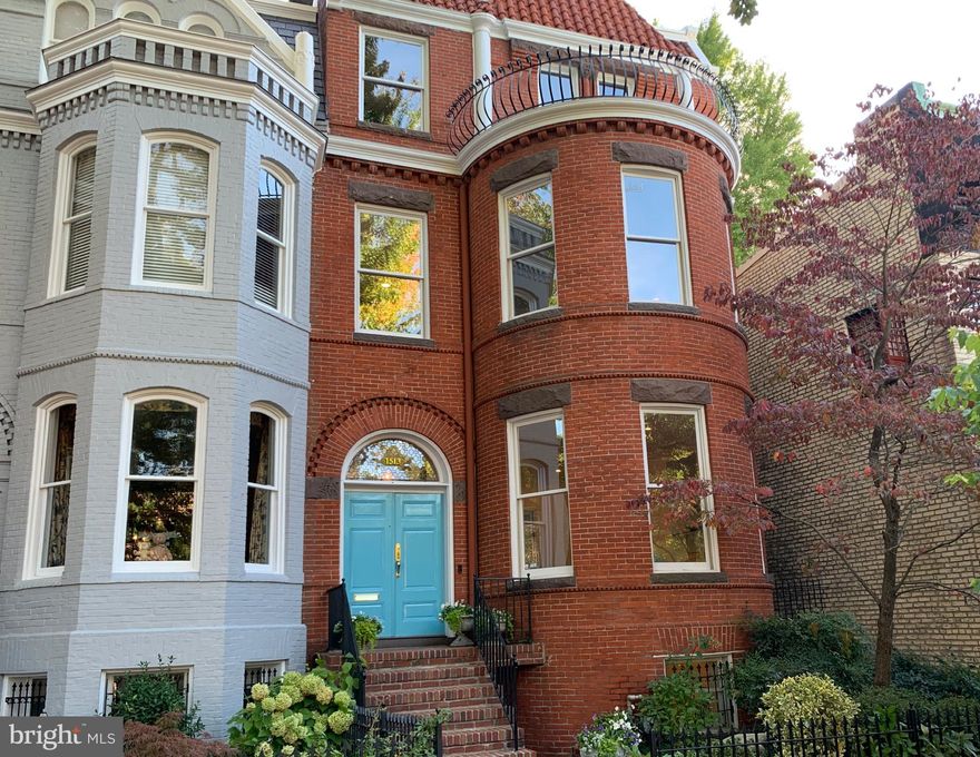 Situated on one of the loveliest and quietest blocks in the East Village, this over 5,100 square foot semi-detached townhome provides what one needs in our current times and the future. This outstanding residence is the perfect welcoming escape with its secluded wrap-around, partially covered porch overlooking an expansive beautifully landscaped garden, a total of seven bedrooms or office spaces, a spacious above-ground lower level recreation/family room, a parlor adjacent to the exquisite living room, and an exterior and interior entrance one-bedroom in-law suite with all new appliances in a fully equipped kitchen. High ceilings throughout are complemented by large windows, stunning wood floors are newly-refinished, special architectural details abound, incredible light floods every room, a dressing room/study adjoins the master suite, and an elevator offers easy access – these are just a few of the outstanding features of this turn-of-the century elegant yet family-oriented Georgetown jewel. This residence and its expansive outdoor areas not only provide serenity and style but also an abundance of space for social distancing, quiet places for family members, and storage of treasured belongings.   Please note: A Covid Questionnaire Document provided by listing agent must be completed  by all visitors before scheduling appointment.  Limit of 3 per visit.