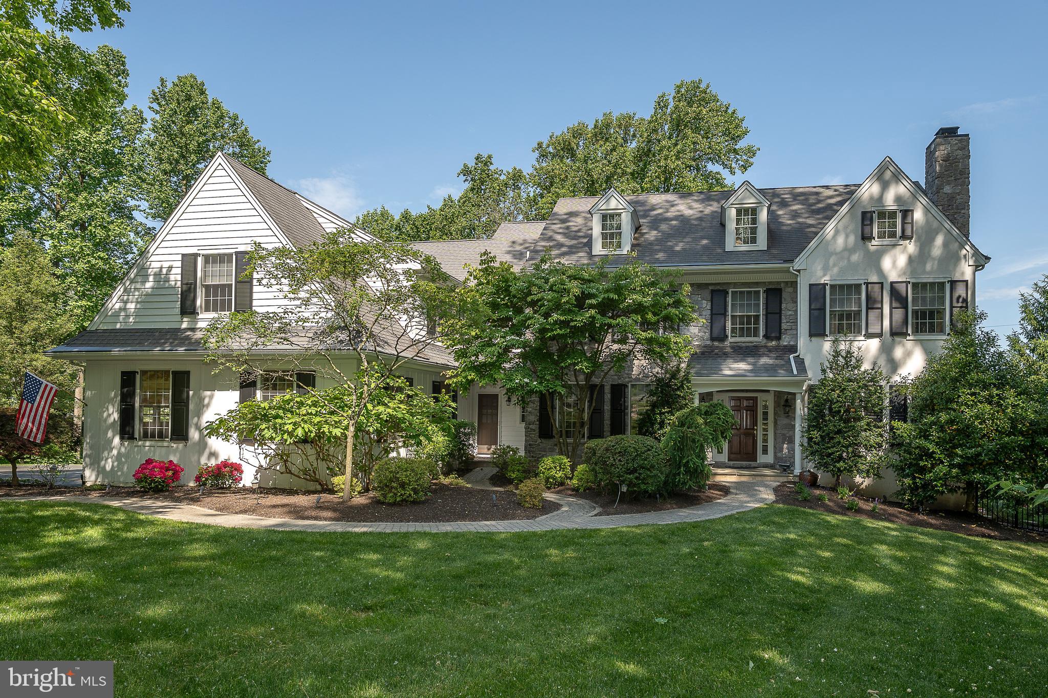 Nestled on a quiet, wooded, professionally landscaped property, 385 Bodine Road is a classic Ann Capron designed center hall colonial, offering 6 bedrooms, 4 baths with fabulous walk-out lower level. Front to back entrance features graceful, curved staircase highlighting the superior finishes of builder Kurt Wolter. A generously sized dining room invites entertaining, while fireside living room opens to private corner study with glass doors providing a quiet retreat. Stylish kitchen featuring a Bosch cooktop, wine cooler, new refrigerator, new double oven and separate coffee bar flows into the most warm and comfortable family room. Beamed ceiling, lovely stone fireplace and large window of natural light provides a comfortable space for family gatherings. The new sliding door offers access to a large Timbertech deck with entertaining space while the fabulous screened porch is a perfect spot to enjoy peaceful morning coffee. The extra large (840 sq feet) 3 car garage is a dream! Epoxy floor, high ceiling with bike lift, utility tub and total wall of convenient built-in cabinets for organized storage including a butcher block style 15 foot workbench. Best I've ever seen! Charming main stairway lead to splendid primary suite with sitting room, double walk-in closets and lovely bright bathroom with whirlpool tub and double vanities. Another bedroom is ensuite, while the others share a jack and jill hall bath. The lower level is amazing! There is a full wall of windows offering an abundance of natural light, the 6th bedroom with spacious custom closet and full modern bath, separate gym with mirrored walls and rubber elephant bark flooring, granite kitchen/bar with under cabinet lighting, dishwasher, ice maker and bar sized refrigerator, comfortable area for viewing your favorite movie with surround sound, pool table, sitting wall, darts and wine tasting table. Wait until you hear the whole house indoor/outdoor sound system with speakers in the family room, office, porch, lower level and pool area. Outside is impressive! Enjoy the fire pit and relaxing heated swim spa ringed in Asian sand stone surrounded by in ground natural gas Tiki torches. Imagine yourself on a warm evening when the torches are lit, pool is bubbling with colored lights, and music is playing…..it's magical!! Enjoy the luxury of nearby TE schools, shopping and transportation including the airport. This lovingly cared for exceptional home is a rare combination of gracious living with a fun, pub style lower level. You will love living here!!