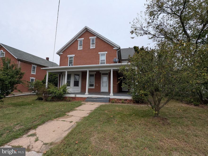 4 BR 1.5 BA Brick home in Biglerville. Zoning is transitional Res/Comm so many uses. Has been a rental and needs TLC.
Uses Permitted By Right include Commercial and Professional Offices, Specialty Shops, Home Occupations, Accessory buildings.  Could convert to 2 unit dwelling. 60 foot lot width to accommodate parking. Property next door at 98 E York is also for sale.