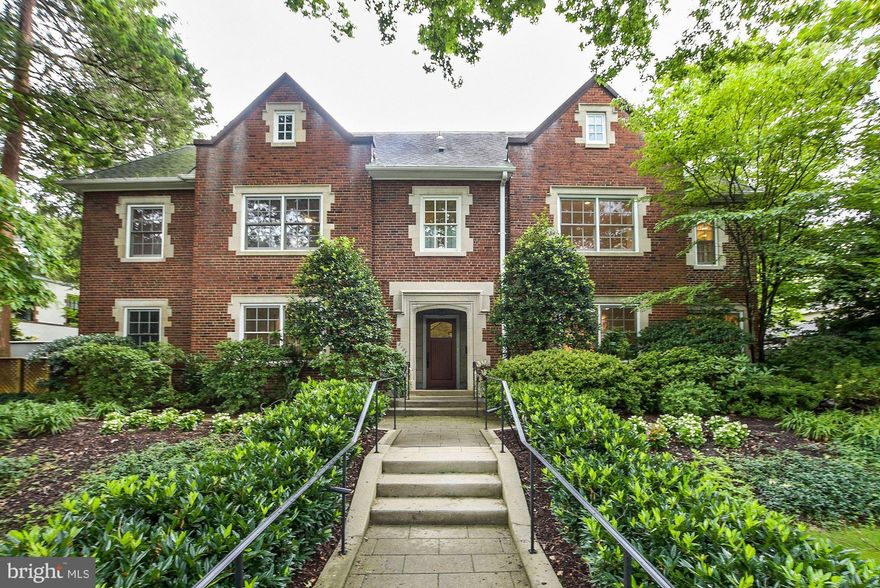 3308 Woodley Road is a rare find: a large detached 1923 Wardman which has been beautifully updated and expanded in an enviable location: walking distance to some of Washington's most sought-after public and private schools, a stroll away from the shopping and restaurant hubs of Cleveland Park and Woodley Park and is a short commute to downtown. The Cleveland Park Metro is just a 15 minute walk.The first floor of this elegant home features tall ceilings, a large reception room with an impressive staircase, large living and dining rooms with highly detailed fireplaces and custom-milled doors, a new gourmet kitchen opening to a glass-enclosed family room, a full bath and a home office. The second and third floors feature 6 bedrooms, a sitting room and 4 full baths. The lower level includes a rec room and a gym and a half bath. A pool, terrace, landscaped garden and a gated open garage for 3-4 cars complete this very special property, which has 5900 square feet of livable space per floor plan.