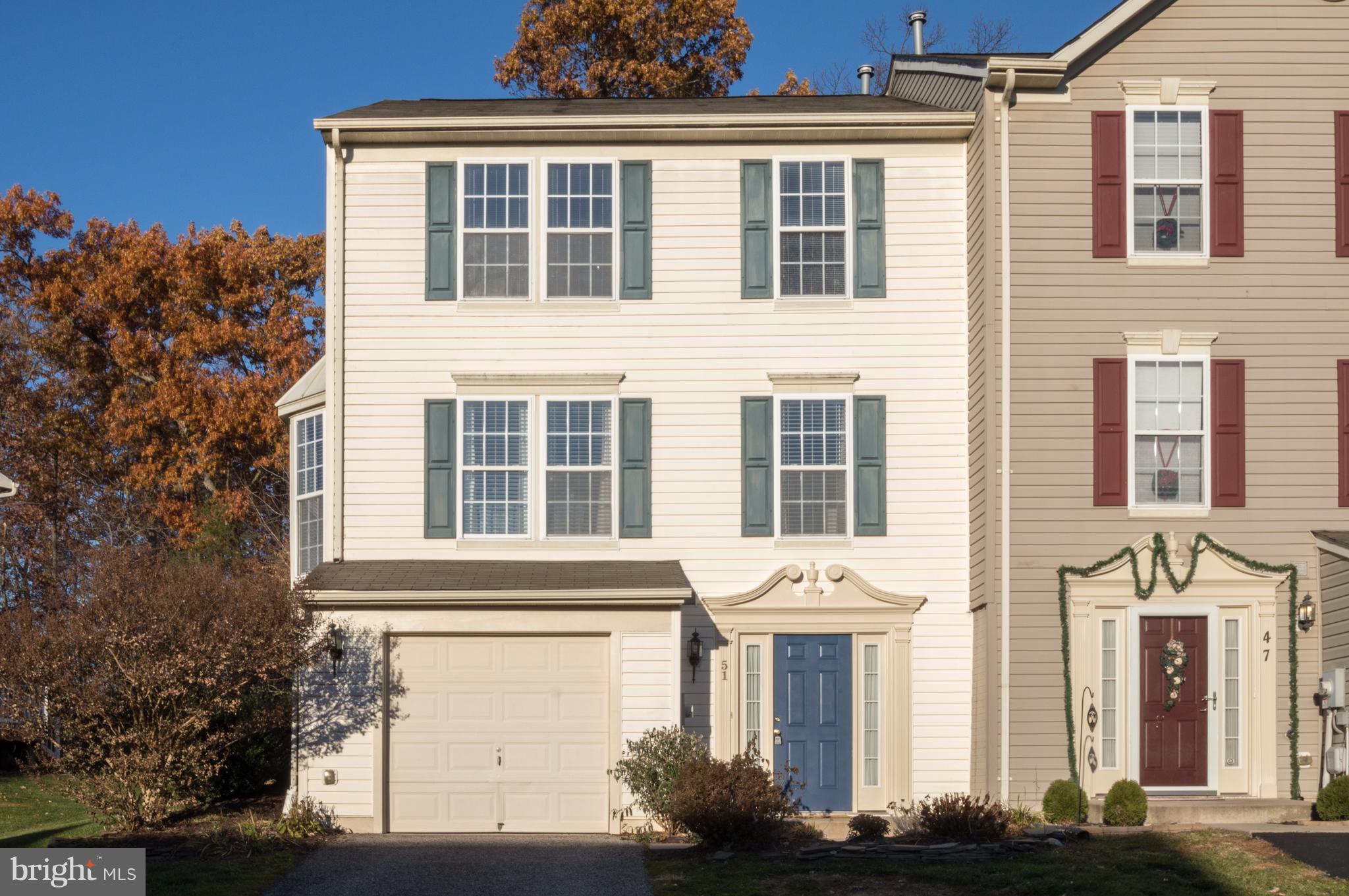 Welcome home... this Oversized, end of group, garage townhouse offers an open , spacious floor plan. With 3 bedrooms, 2.5 baths, a large country kitchen with island and dining area. Many new improvements including new flooring. Come home from a hard day and relax by the fireplace. Treat yourself to the ultimate Christmas present!!!