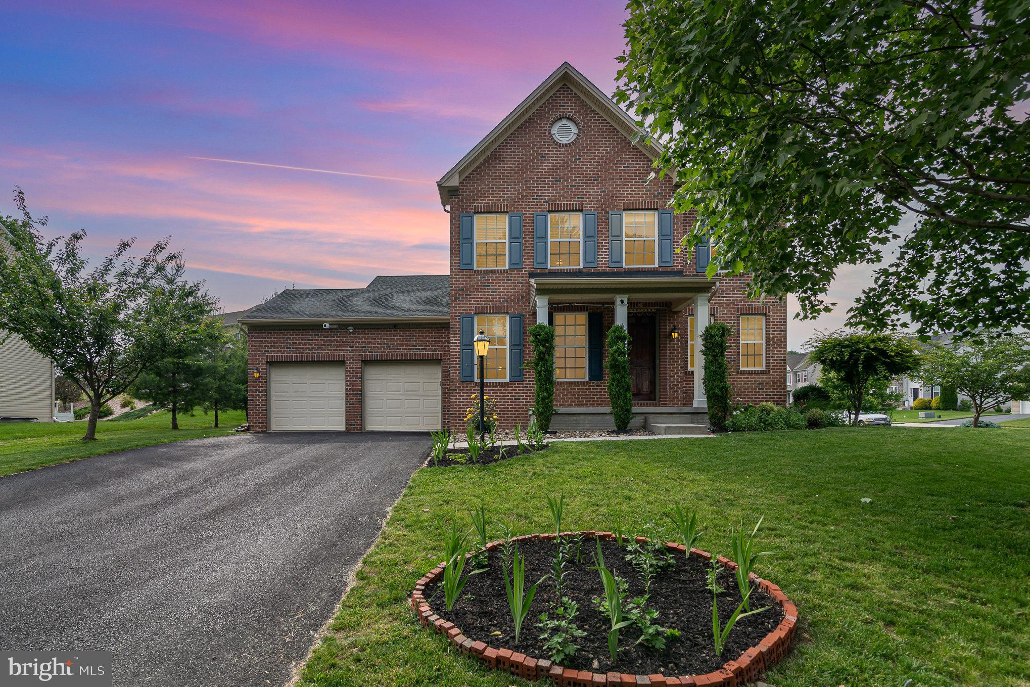 Welcome to 3 Bethpage Drive - Beautifully maintained 4-bedroom, 2.5-bath home in Country Club Estates and Cumberland Valley School District. Featuring over 3,300 sq. ft. of finished space, this traditional home offers 9’ ceilings, hardwood floors, a private office with French doors, and a spacious family room with coffered ceilings and gas fireplace. The gourmet kitchen includes granite countertops, stainless steel appliances, a large island, and opens to a charming screened-in porch.
Upstairs, the primary suite features a vaulted ceiling, walk-in closet, and spa-like bath with soaking tub and double vanity. Three additional bedrooms and a full bath complete the second level. The finished lower level provides flexible living space with a second fireplace and plenty of storage. Enjoy the landscaped corner lot, oversized garage, and convenient location near parks, shopping, and schools.