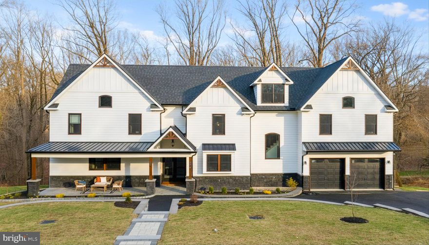 Welcome to this fabulous Modern Farmhouse in Rose Tree Media! This beautiful home
was completed in 2021. It’s nestled on a serene 2 acres with a view of woods in the
rear. From a circular driveway you will enter through a wide front porch into a light filled
foyer then into an open concept Living Room with floor to ceiling windows of the
landscaped yard, Dining Room and Gourmet Kitchen. There is a first-floor bedroom
with an en suite bath as well as a powder room and mudroom with built-in cubbies. The
primary suite has a vaulted ceiling and a full bath with a free-standing soaking tub,
shower and huge walk-in closet. The 2 nd floor has 3 more large bedrooms, each with its
own en suite bath and walk-in closet. There is also a flex room that can be a used as a
second home office and a large 2 nd floor laundry with a folding table. A full finished
walk-out basement can include a large game room plus i a spa and more storage in the
garage. A Tesla charging station and on demand hot water are some of the wonderful
amenities. This home was custom built with attention to detail and includes Black
Marvin windows, James Hardie siding, Cat-6 wiring for internet efficiency and Natural
Gas Heat with Central Air. The location is ideal, close to the train into Center City and
only 10 minutes from the Philadelphia Airport. Top-rated Rose—Tree Media Schools
too.