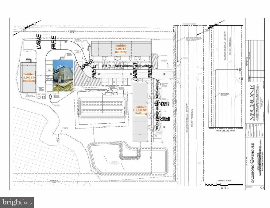 Entitled Industrial Development | 5.67 Acres | Dagsboro, Delaware
Rare opportunity to acquire a fully entitled industrial development in the heart of rapidly growing Eastern Sussex County. This 5.67-acre industrial property offers immediate income with significant near-term upside through approved expansion, making it ideal for investors, developers, or owner-users seeking stabilized cash flow combined with value-add development potential.
Entitled Industrial property with one of 4 buildings completed and Tenant in place (see lease in documents tab).
One more 3200 SF, and two 6400 SF buildings are approved and shovel ready Late April/Early May
Current International Tenant is NN generating 40K in annual rent Y1, 43K in Y2, $46,400 in Y3
All wetlands delineation is completed
Community Well & Septic is in place with DNREC inspecting main drain field in April w/ FINAL inspection Late April/Early May