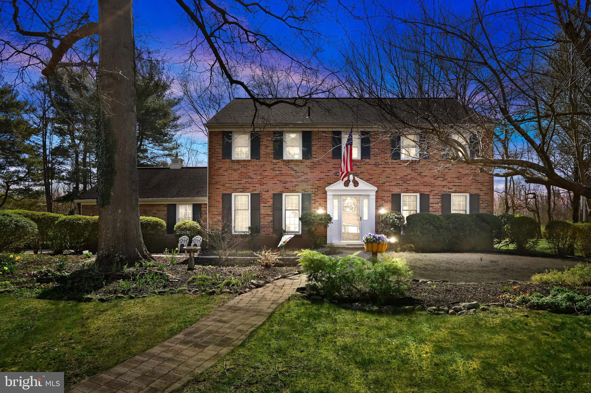 OPEN HOUSE THIS SATURDAY (4/22) FROM 12-2PM! Meticulously maintained home in a quintessential Yardley neighborhood! Enjoy quiet living and picturesque environs in this beautiful 4 bedroom, 2.5 bathroom home with finished basement, backing to acres of beautiful forest. The stately curb appeal stuns with incredible brick front, 2-car attached garage, gorgeous trees and extensive landscaping. You will notice this home has been extremely well cared for by the owners. Entering the 2-story foyer, you will immediately love the curved staircase and chandelier, tile and hardwood floors, along with tons of living space. The dining room is oversized and ideal for hosting wonderful celebratory gatherings. The first floor flows effortlessly from living room to family room to the sundrenched sun room featuring tons of windows, skylights, and French doors overlooking the highly desired spanning backyard, backing to acres of woods. Cozy up on cold nights in front of the recently installed gas fireplace. Giving the chef an amazing workspace, the eat-in kitchen includes large amounts of counterspace, tons of cabinetry, breakfast nook, additional sliding doors leading to the back yard and a custom window perfect for your house plants. Finishing out the main floor, you will find the powder room and upgraded laundry room with cabinetry, countertops, windows and sink! Flowing to the upper level, you will find four great bedrooms and two full bathrooms with upgrades. In the primary bedroom, enjoy an renovated ensuite, ample closet space, and hardwood floors. Three additional generously sized bedrooms await with an oversized full bath, ready for family and guests. In the finished basement, possibilities are endless for an office, playroom, or workshop. If this was not enough, the home features public utilities, a whole house generator (2021,) brand new water heater installation (2023,) and more. This home has enjoyed upgrades over the years including replaced roof, all replacement windows and skylights, replacement back doors, renovated ensuite, renovated kitchen and replaced appliances, replaced driveway, walks and patio, and so much more. Other features include recessed lights, sub panel in garage, and more. Located conveniently to shopping, major roads, parks, the train station, near New Hope/Newtown and NJ, and of course featuring the Delaware River just down the road, 343 Richard Rd can be immediately enjoyed. Schedule your showing today!