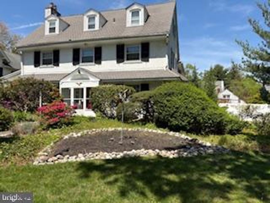 Picture yourself in this classic Main Line home on a beautiful quiet lane in Merion Station.  This five-bedroom home has 3.5 baths on three floors.  The center-hall floor plan has a large Living Room with a wood-burning fireplace.  There are French Doors to the left, leading to a first-floor Family Room/Den.  That room opens to a Sun Room.  The large Dining Room is to the right of the center hall.  The Kitchen is eat-in with a walk-in pantry.  A large first floor Laundry Room is next to a Powder Room.  The second floor has a very large Main Bedroom with an adjoining full Bath.  There also is a second Bedroom and hall Bathroom.  The third Bedroom has a wonderful sleeping porch with lots of windows.  Also on the second floor is a large hall closet.  The third floor has a fourth and fifth Bedroom and the third full bathroom.  The house is surrounded  by mature greenery and a heated swimming pool with a jacuzzi.  The mechanicals have been well maintained.  There is also a two-car Garage.  The lot is expansive and offers play space for year-round entertainment.  The property is on an A+ lane surrounded by lush greenery, sidewalks, and friendly neighbors .  Neighbors speak to each other and look forward to an annual block party.  People freely walk their dogs at night and take walks with their friends and neighbors.  This location is walking distance to the R5 Merion Station stop, to Merion School, to Narberth, and even to Suburban Square.  Don't miss this opportunity to live here.